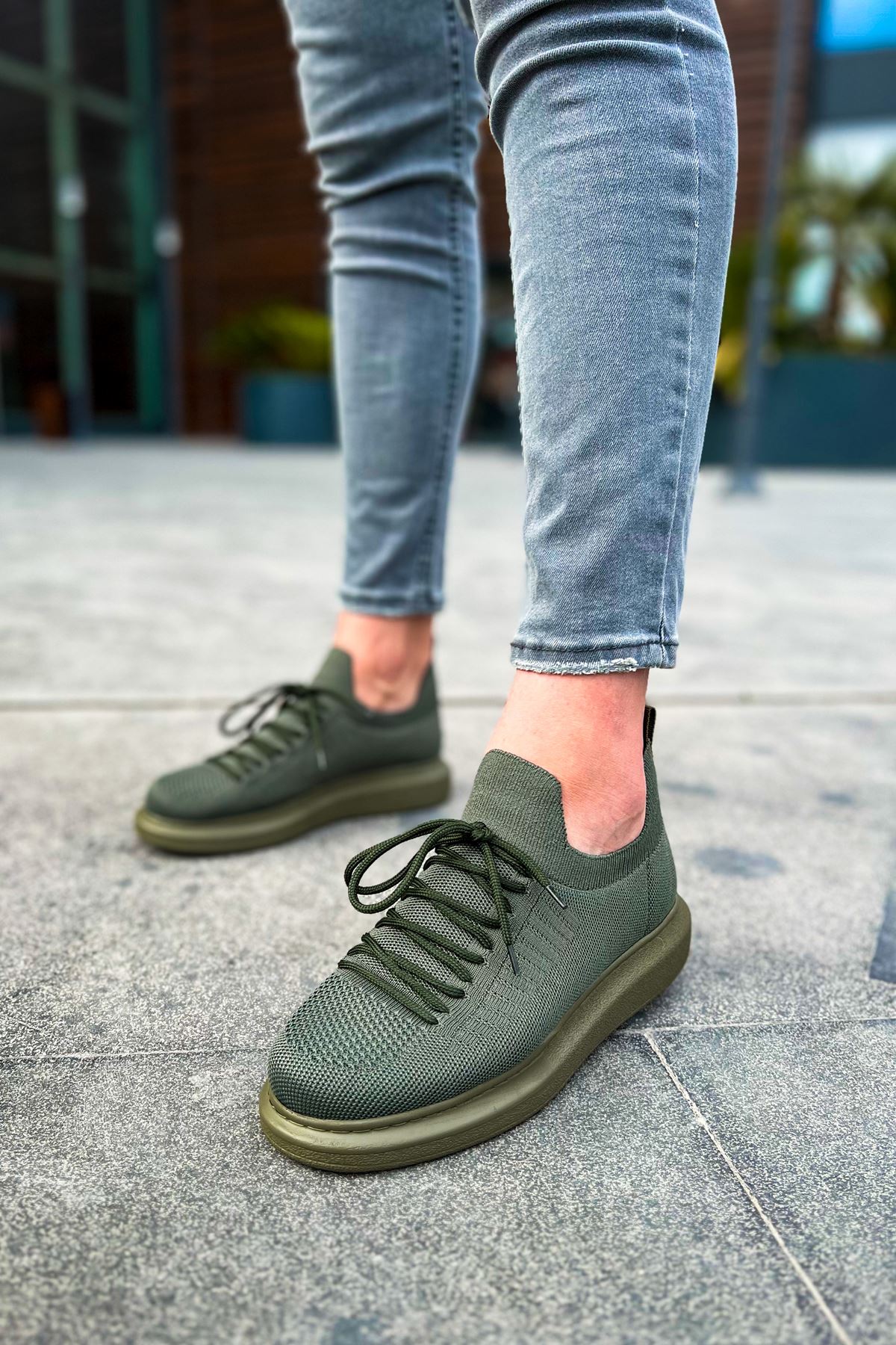 CH307 RT Tricot Erkek Ayakkabı HAKI - Görsel 4