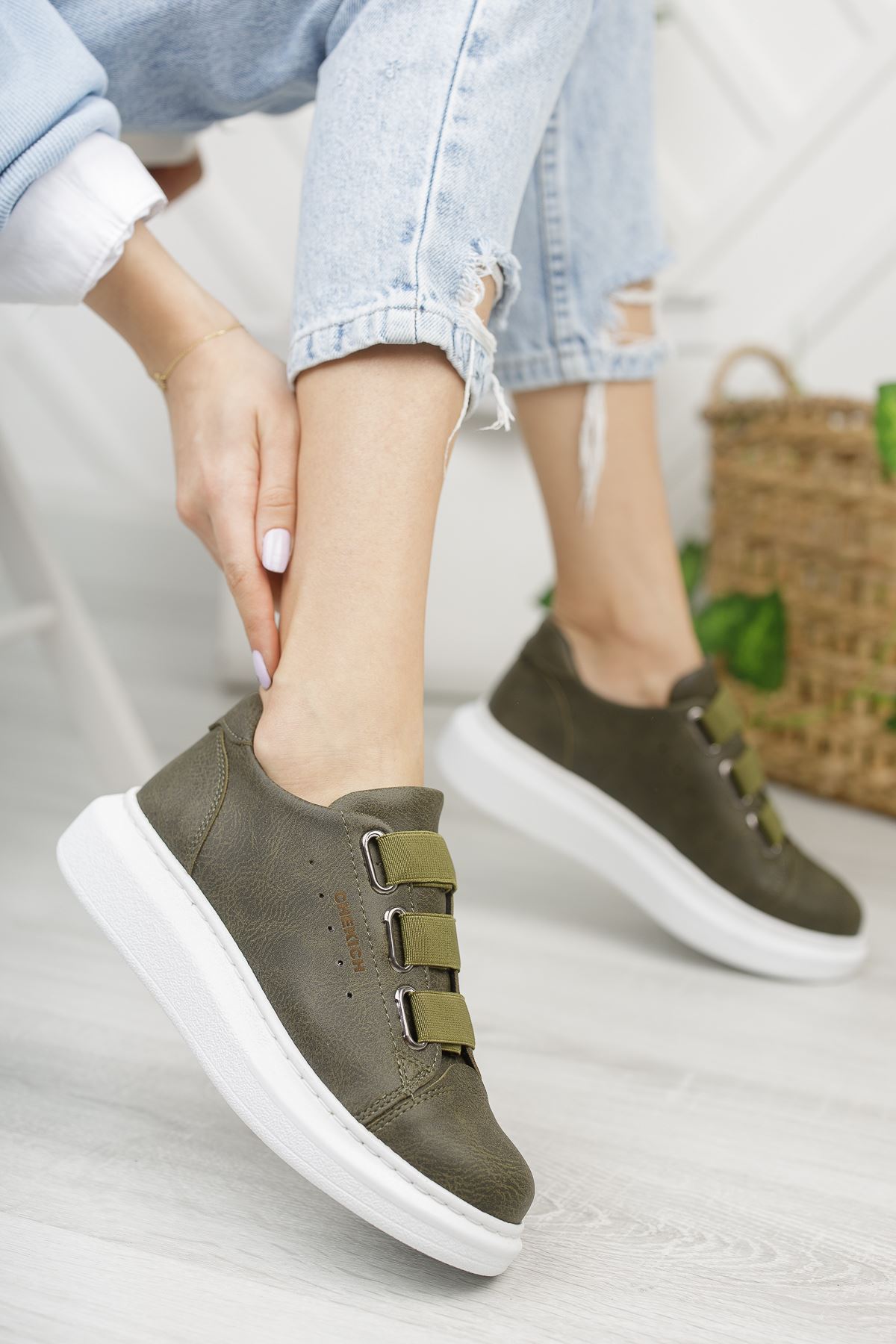 CH253 CBT Mirror Non Kadın Ayakkabı HAKI - Görsel 2