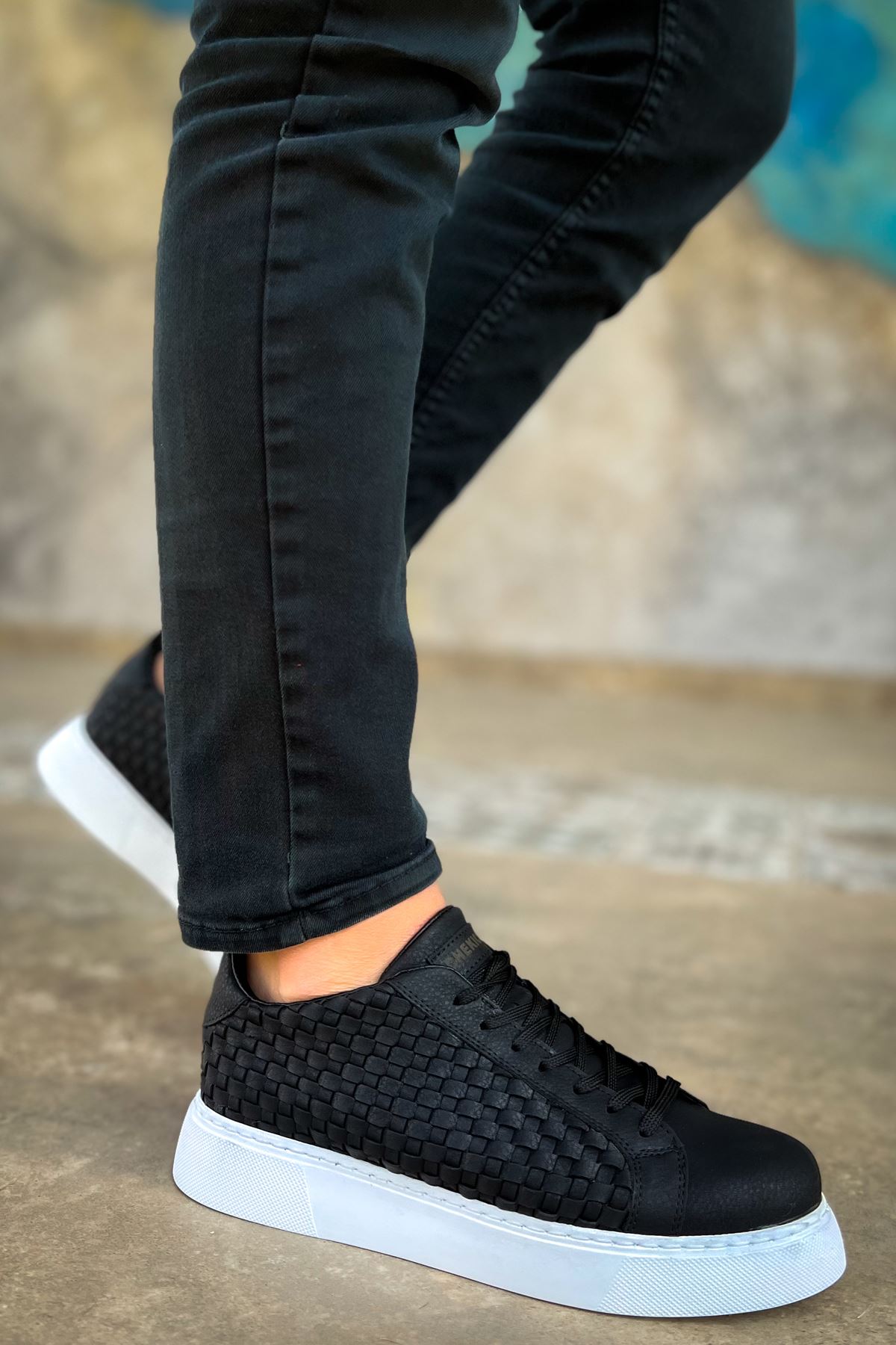 CH203 OBT Maglieria Erkek Ayakkabı SIYAH - Görsel 2