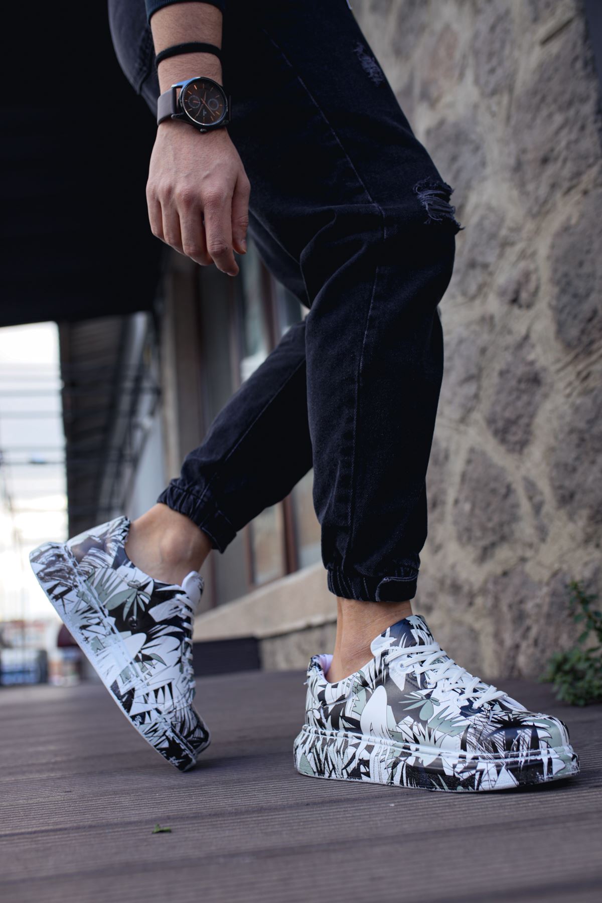 CH255 CBT Colorfull Erkek Ayakkabı SIYAH RENKLI - Görsel 3