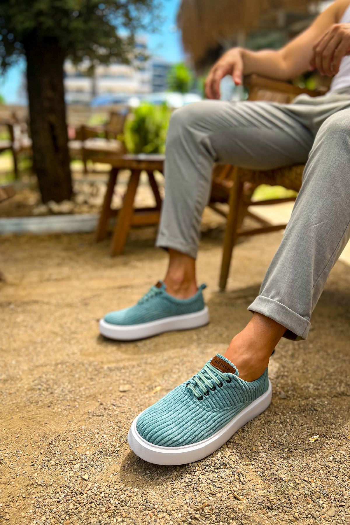 CH173 KBT Velluto Erkek Ayakkabı SU YESILI - Görsel 2