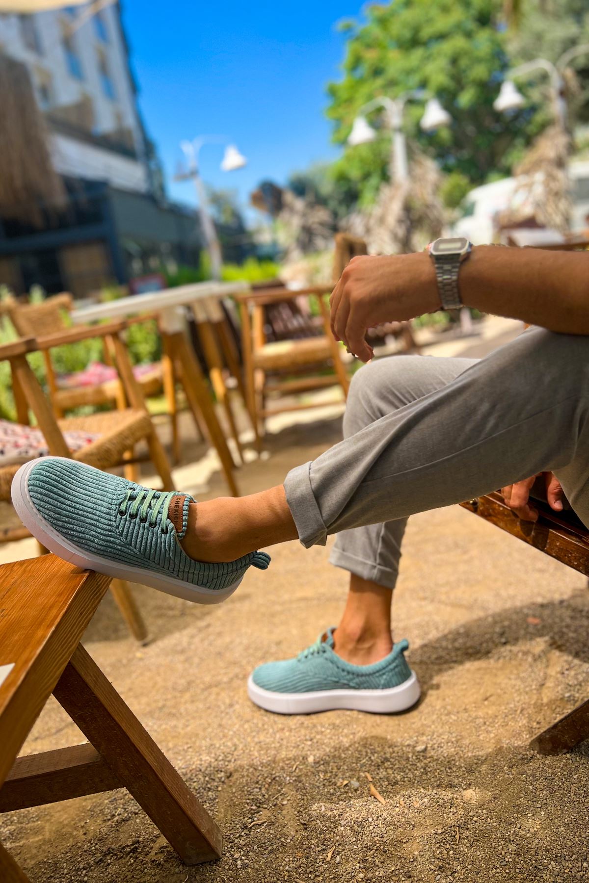 CH173 KBT Velluto Erkek Ayakkabı SU YESILI - Görsel 3