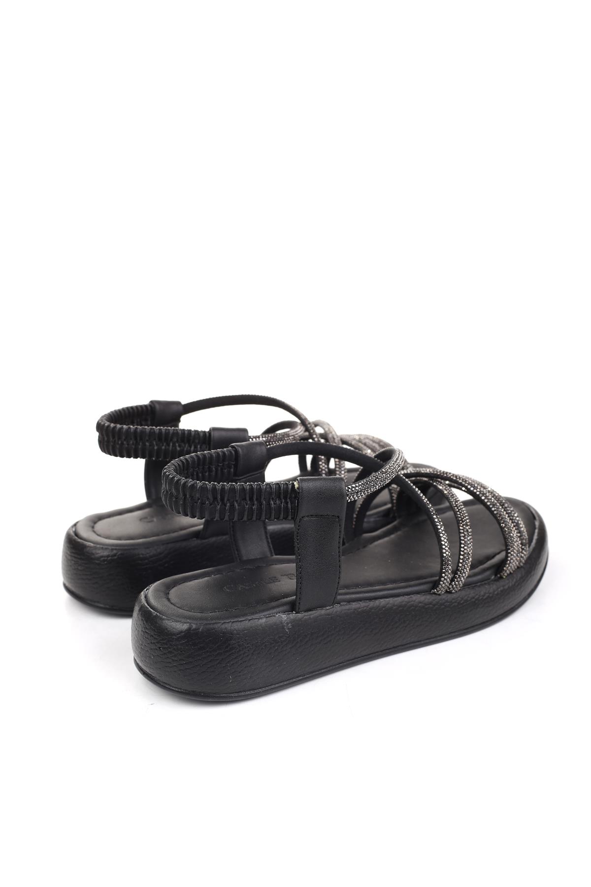 35250 Taş Detaylı Günlük Kadın Sandalet - Görsel 5