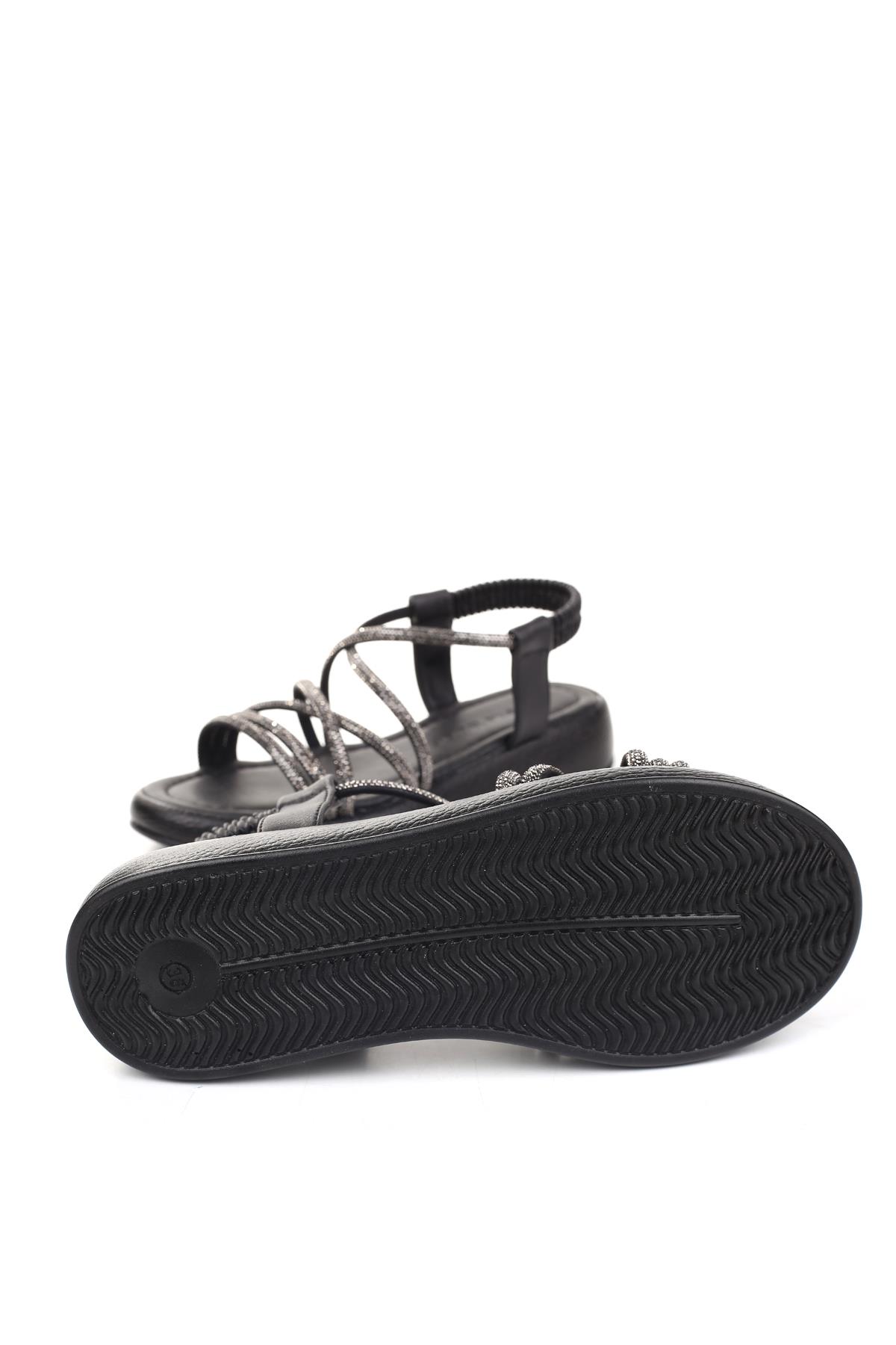 35250 Taş Detaylı Günlük Kadın Sandalet - Görsel 6