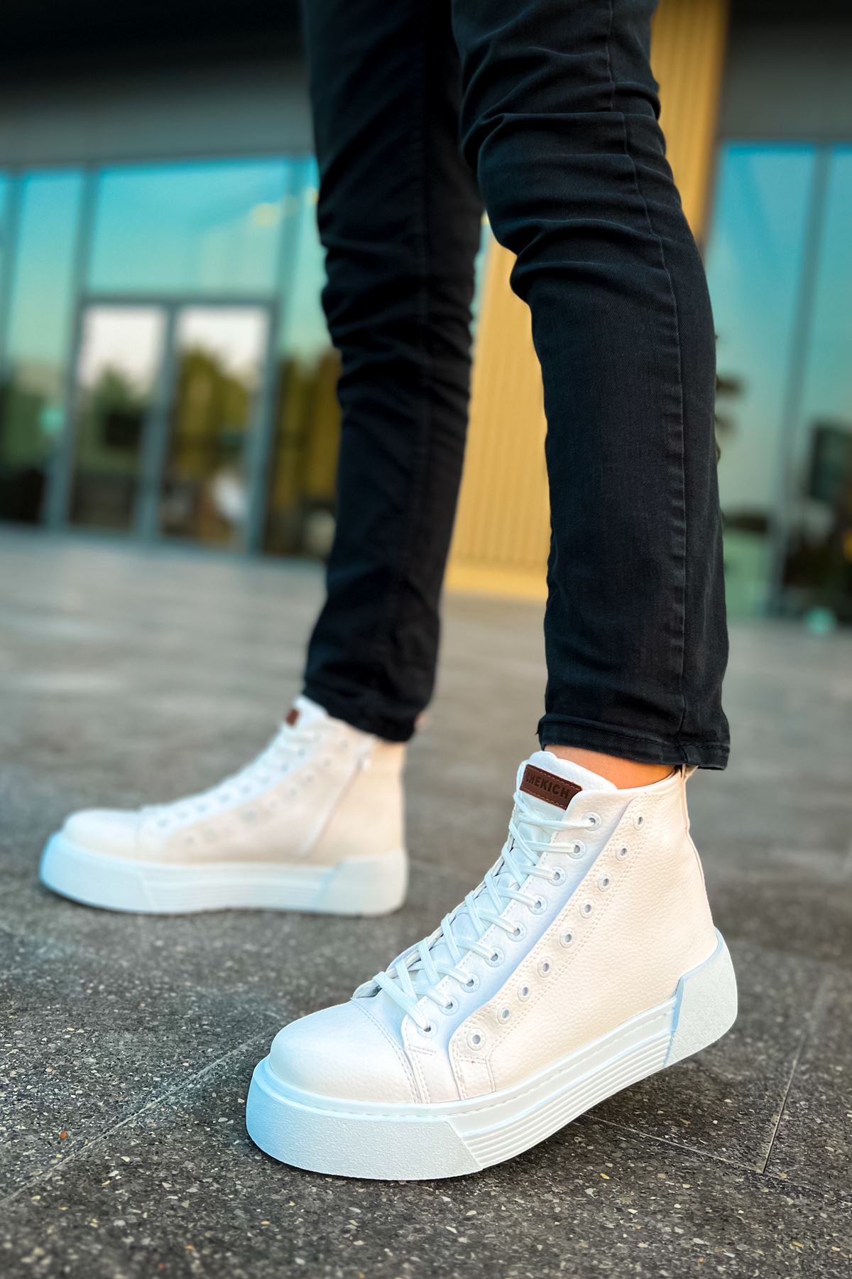 CH167 GBT Blazer Erkek Bot BEYAZ / BEYAZ - Görsel 4