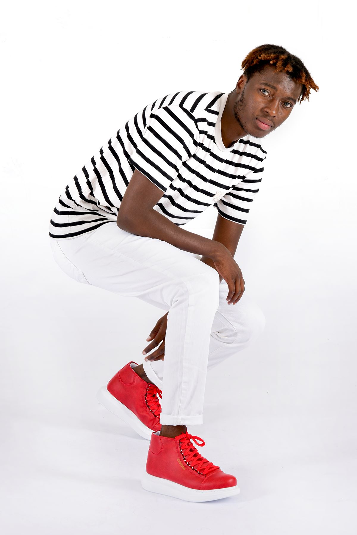 CH258 CBT Roma Erkek Bot KIRMIZI - Görsel 5