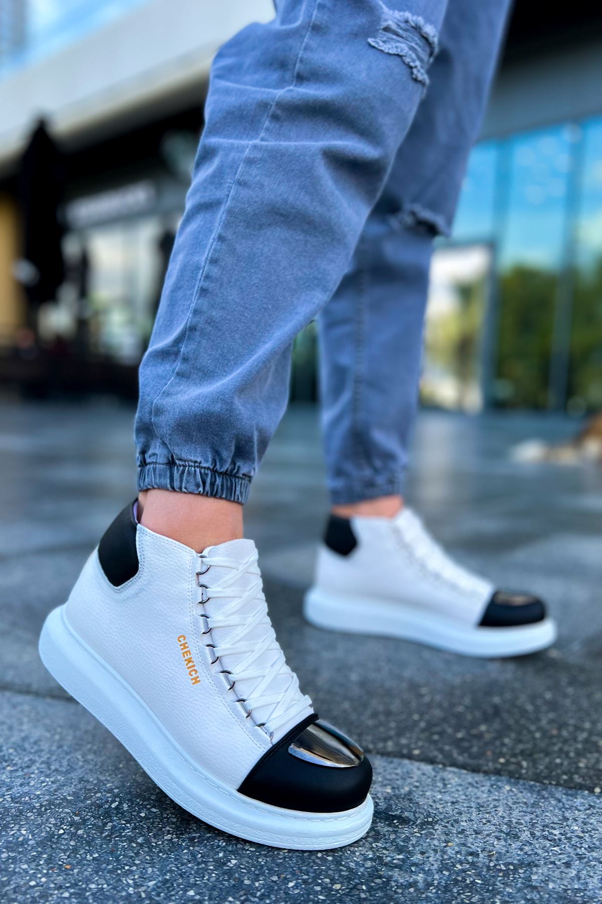 CH267 GBT Roma Mirror Erkek Bot BEYAZ/SIYAH - Görsel 2