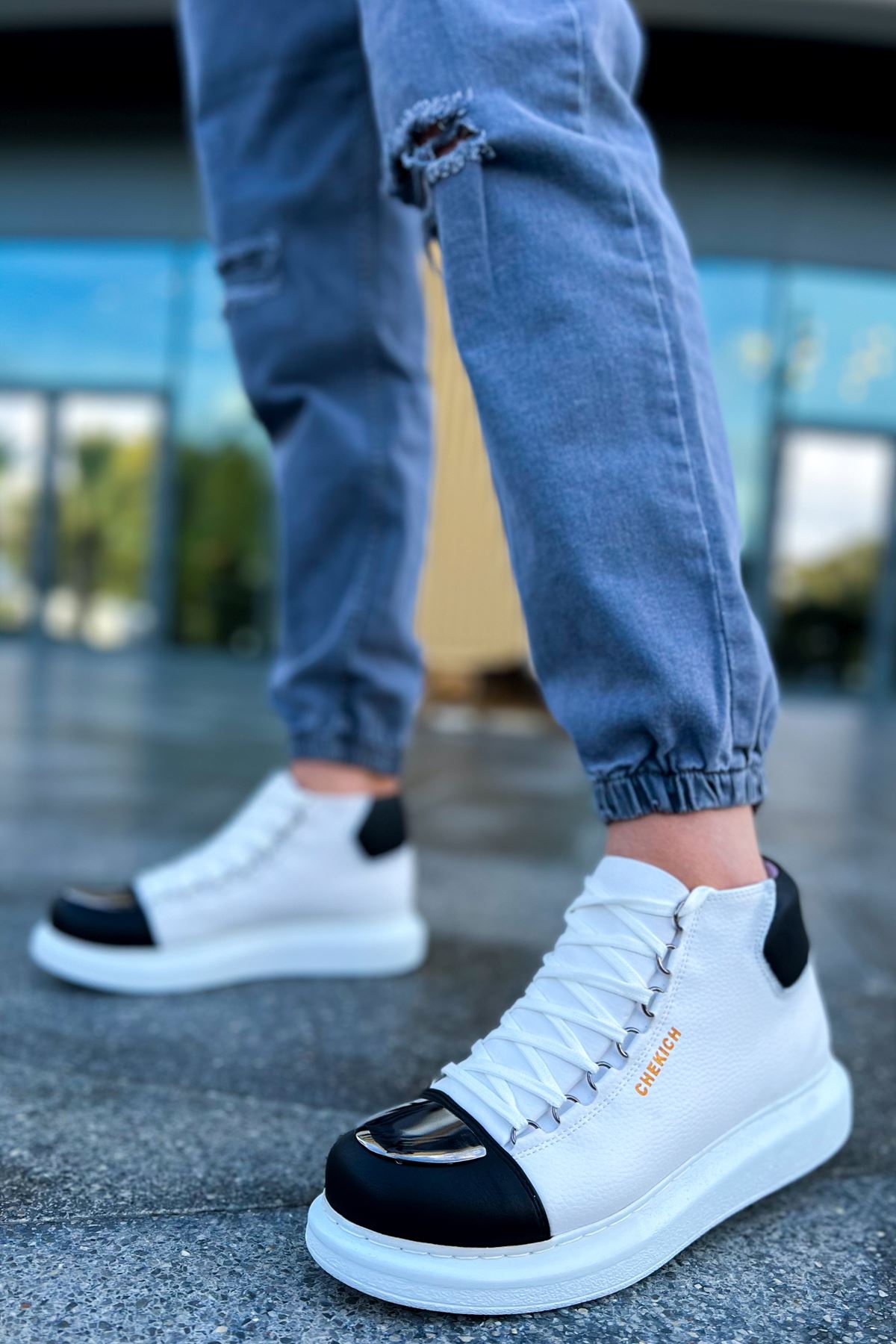 CH267 GBT Roma Mirror Erkek Bot BEYAZ/SIYAH - Görsel 3