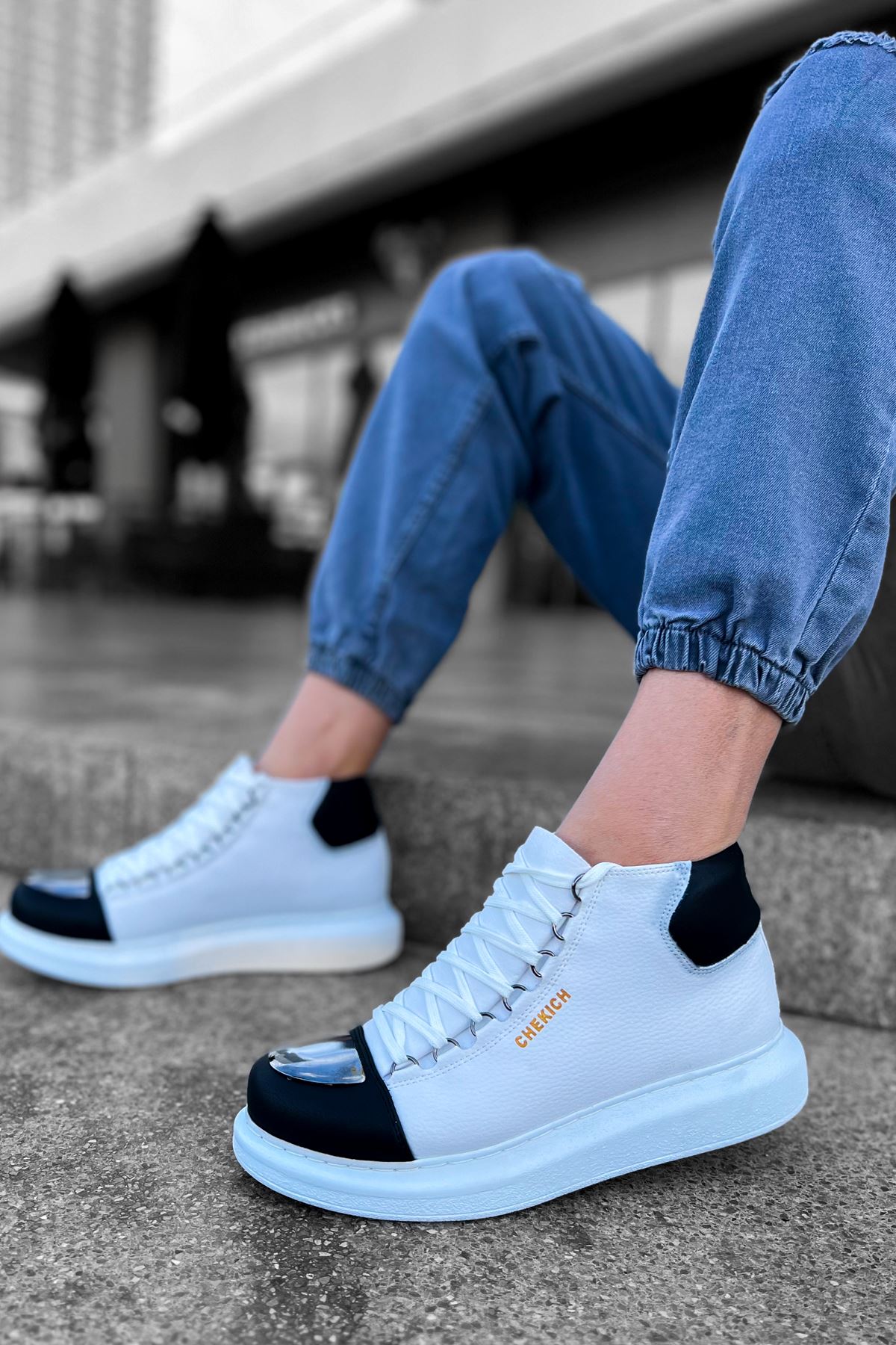 CH267 GBT Roma Mirror Erkek Bot BEYAZ/SIYAH - Görsel 4