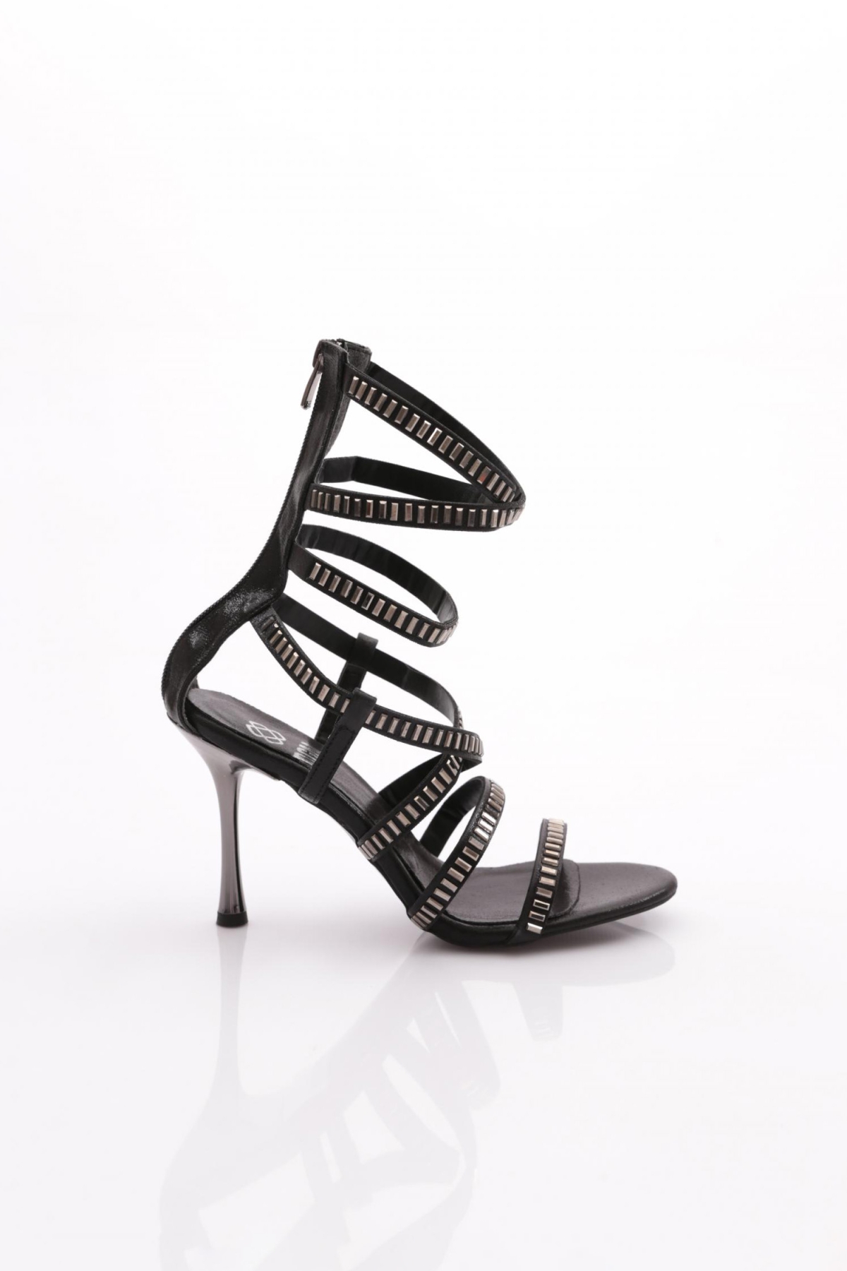 K701 Kadin Taşli Topuklu Abiye Ayakkabi - Görsel 2