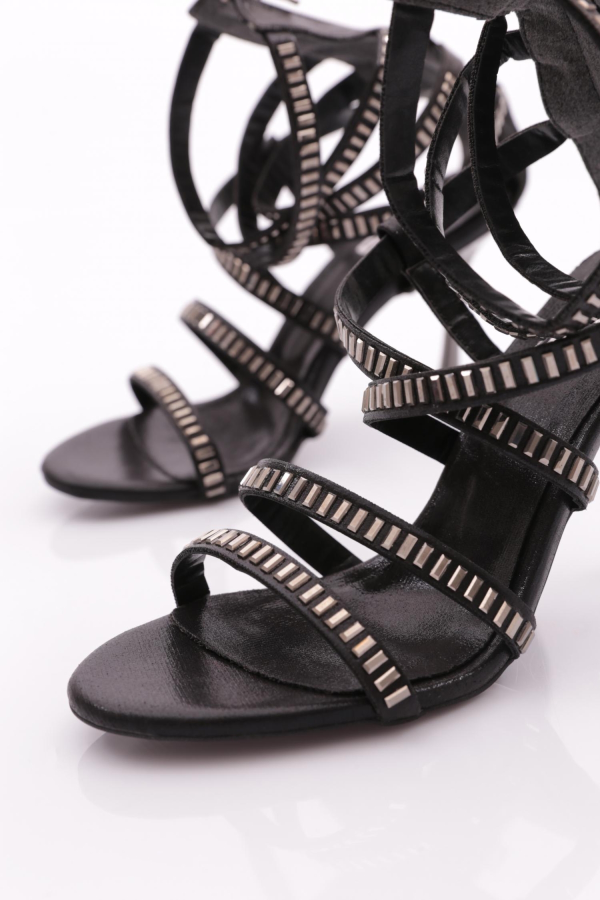 K701 Kadin Taşli Topuklu Abiye Ayakkabi - Görsel 5