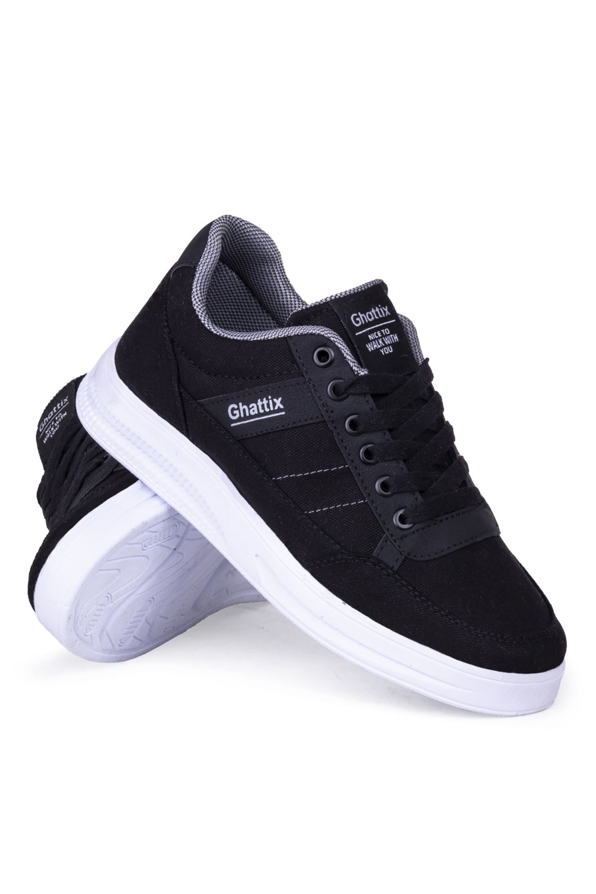 Erkek Keten Sneaker Yazlık Mevsimlik Ayakkabı Siyah - Görsel 4