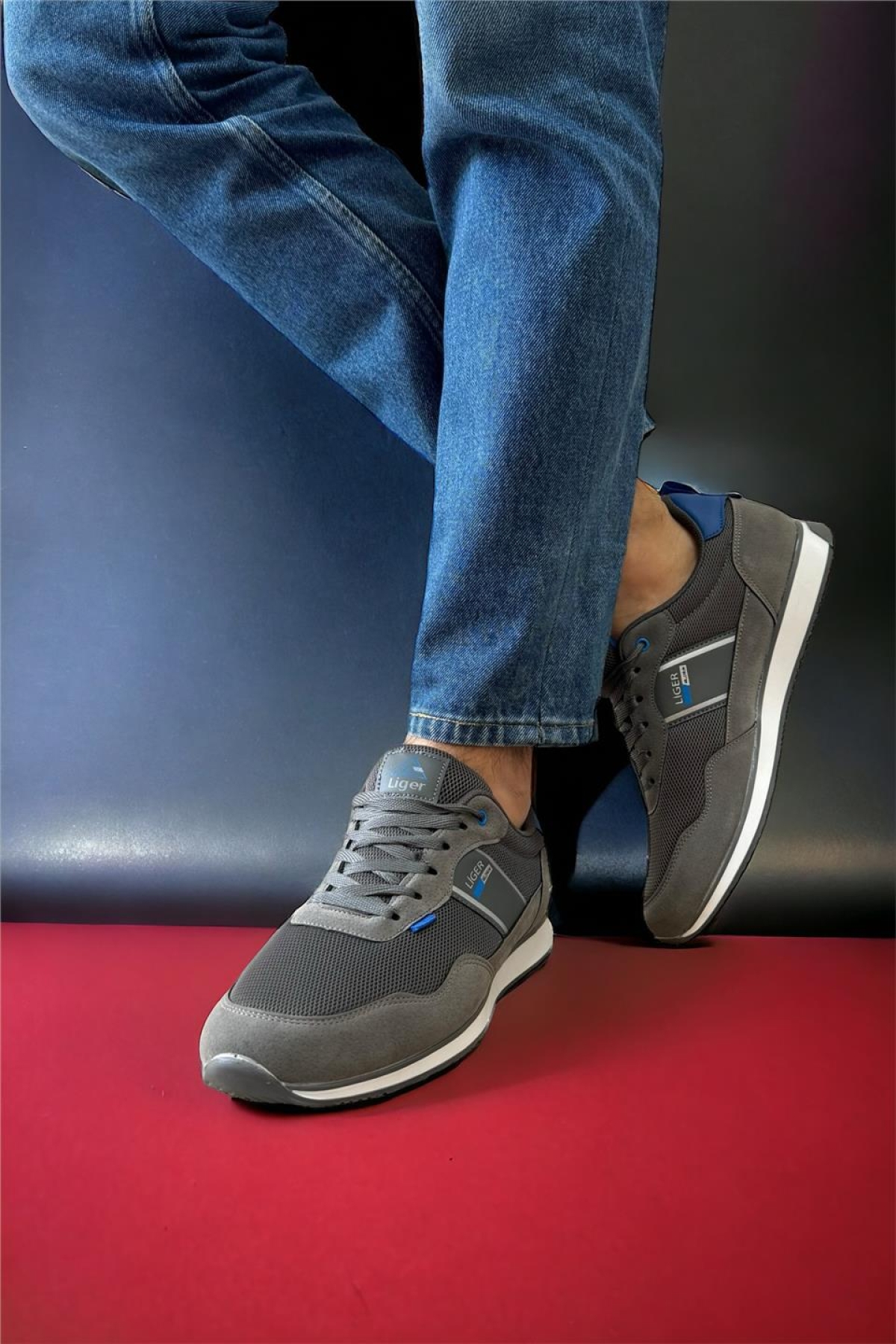 Erkek Günlük Sneaker Spor Ayakkabı FÜME - Görsel 4