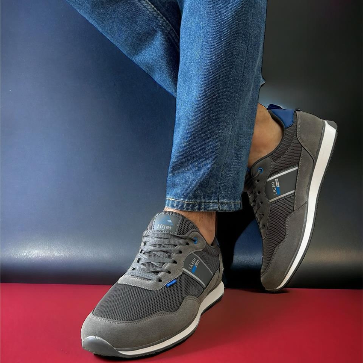 Erkek Günlük Sneaker Spor Ayakkabı FÜME - Görsel 9