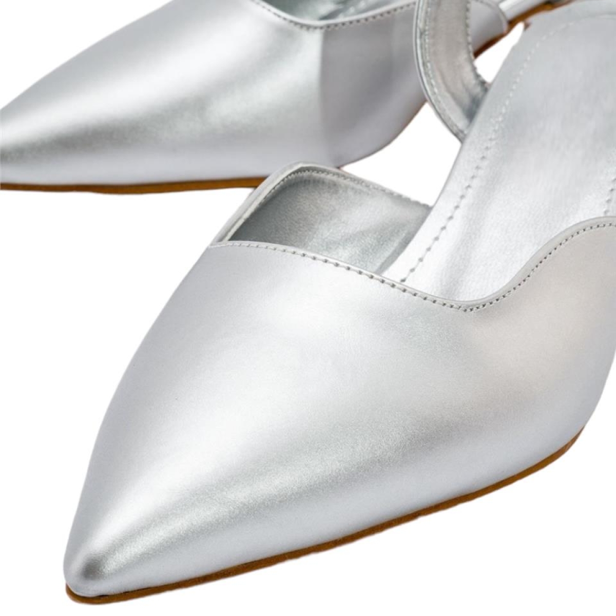 Kadın Kısa Topuklu Ayakkabı 4 cm GÜMÜŞ - Görsel 9