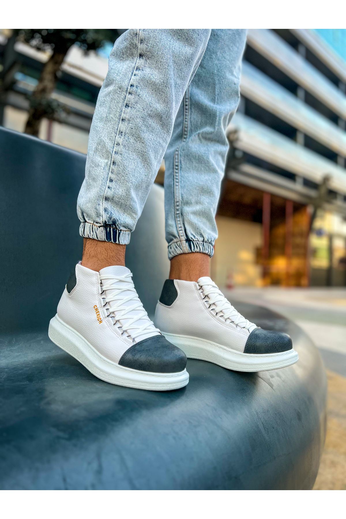 CH258 GBT Roma Colourful Erkek Bot BEYAZ/ANTRASIT - Görsel 3