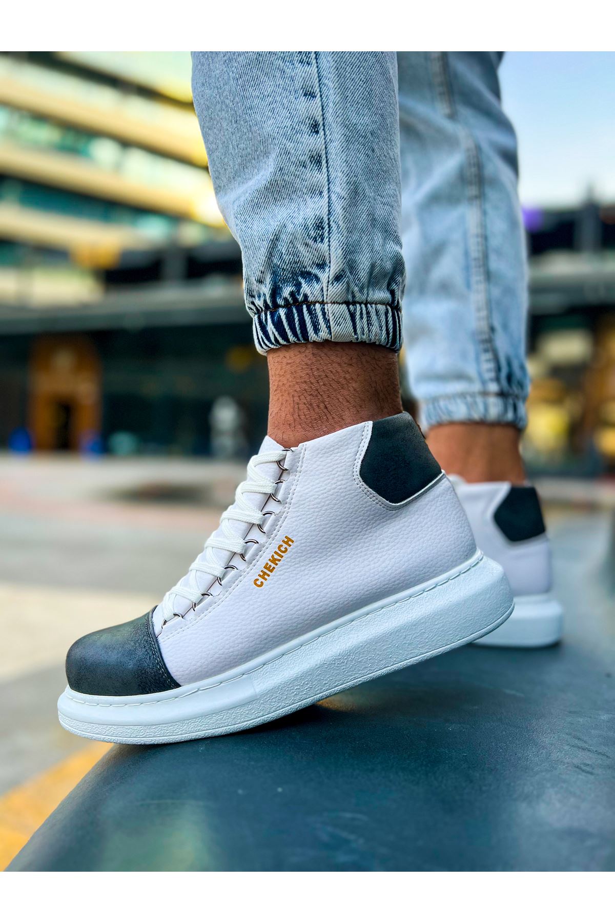 CH258 GBT Roma Colourful Erkek Bot BEYAZ/ANTRASIT - Görsel 5