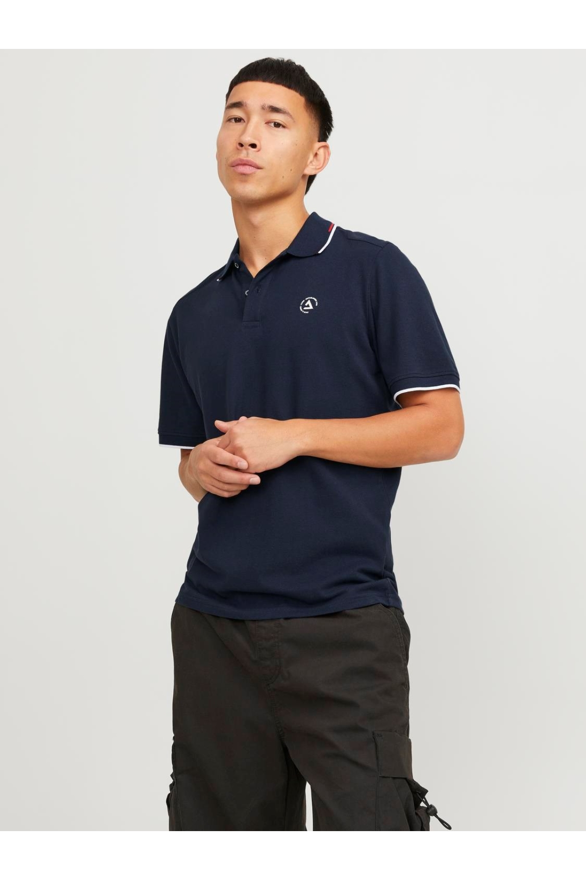 Jack&Jones Polo Yaka Lacivert Erkek T-Shirt 12252395