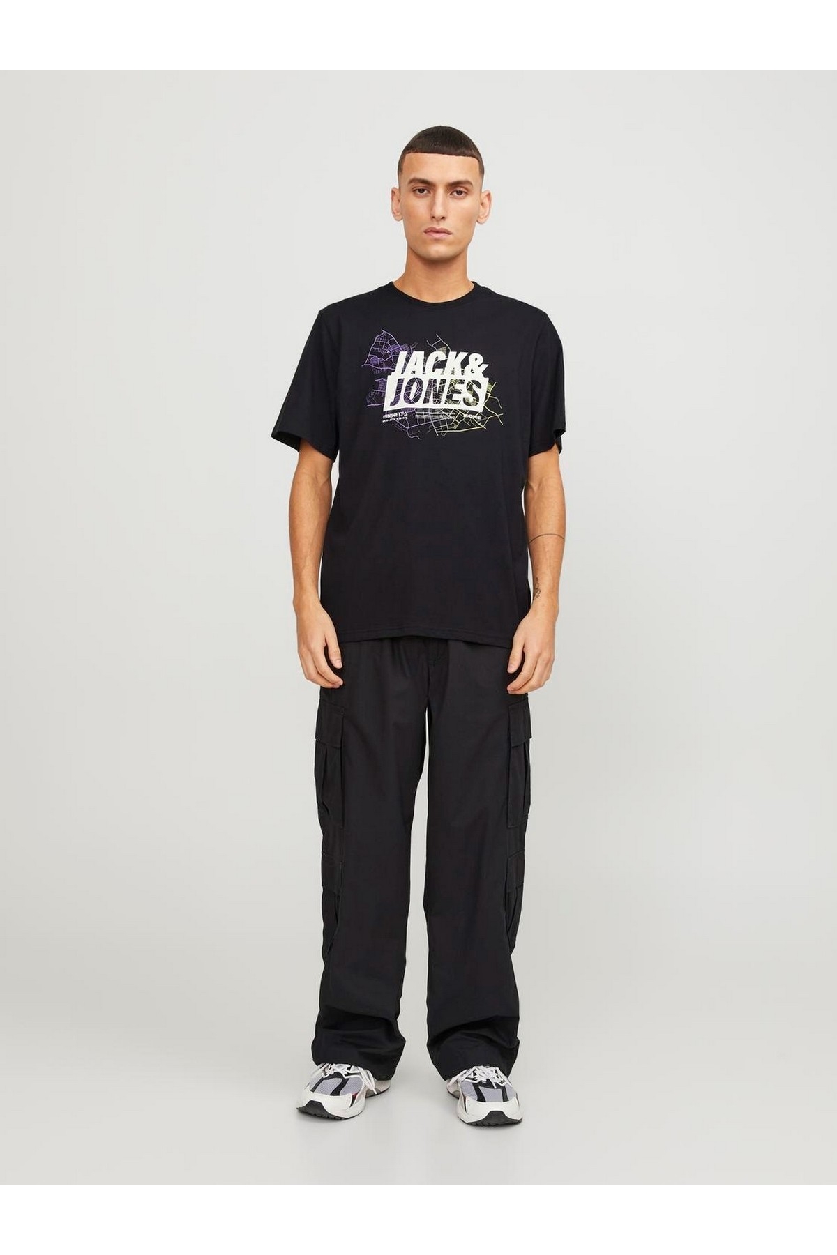 Jack&Jones O Yaka Standart Kalıp Siyah Erkek T-Shirt 12252376