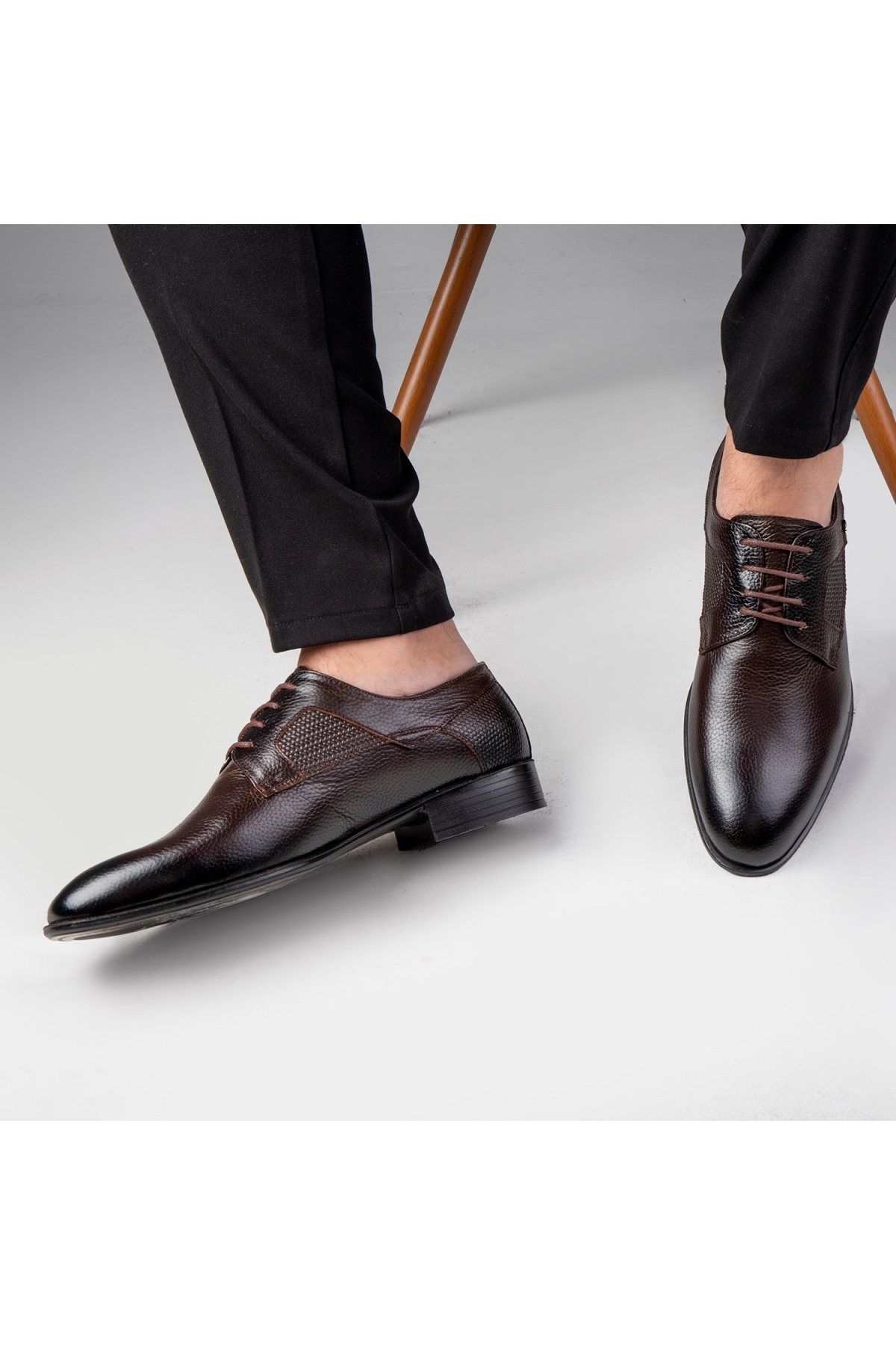 Ducavelli Sace Hakiki Deri Erkek Klasik Ayakkabı, Derby Klasik Ayakkabı, Bağcıklı Klasik Ayakkabı - Görsel 2