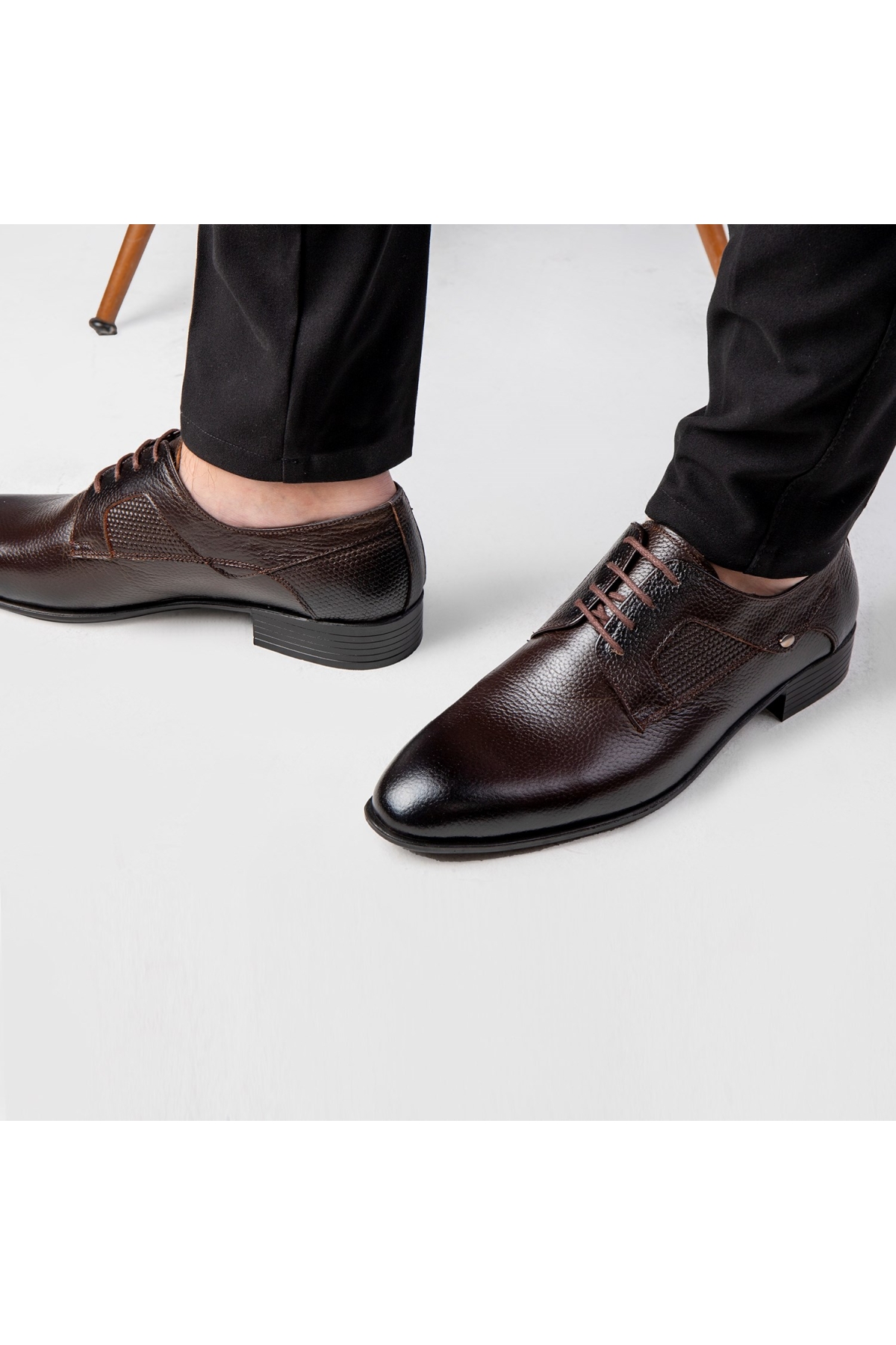 Ducavelli Sace Hakiki Deri Erkek Klasik Ayakkabı, Derby Klasik Ayakkabı, Bağcıklı Klasik Ayakkabı - Görsel 6