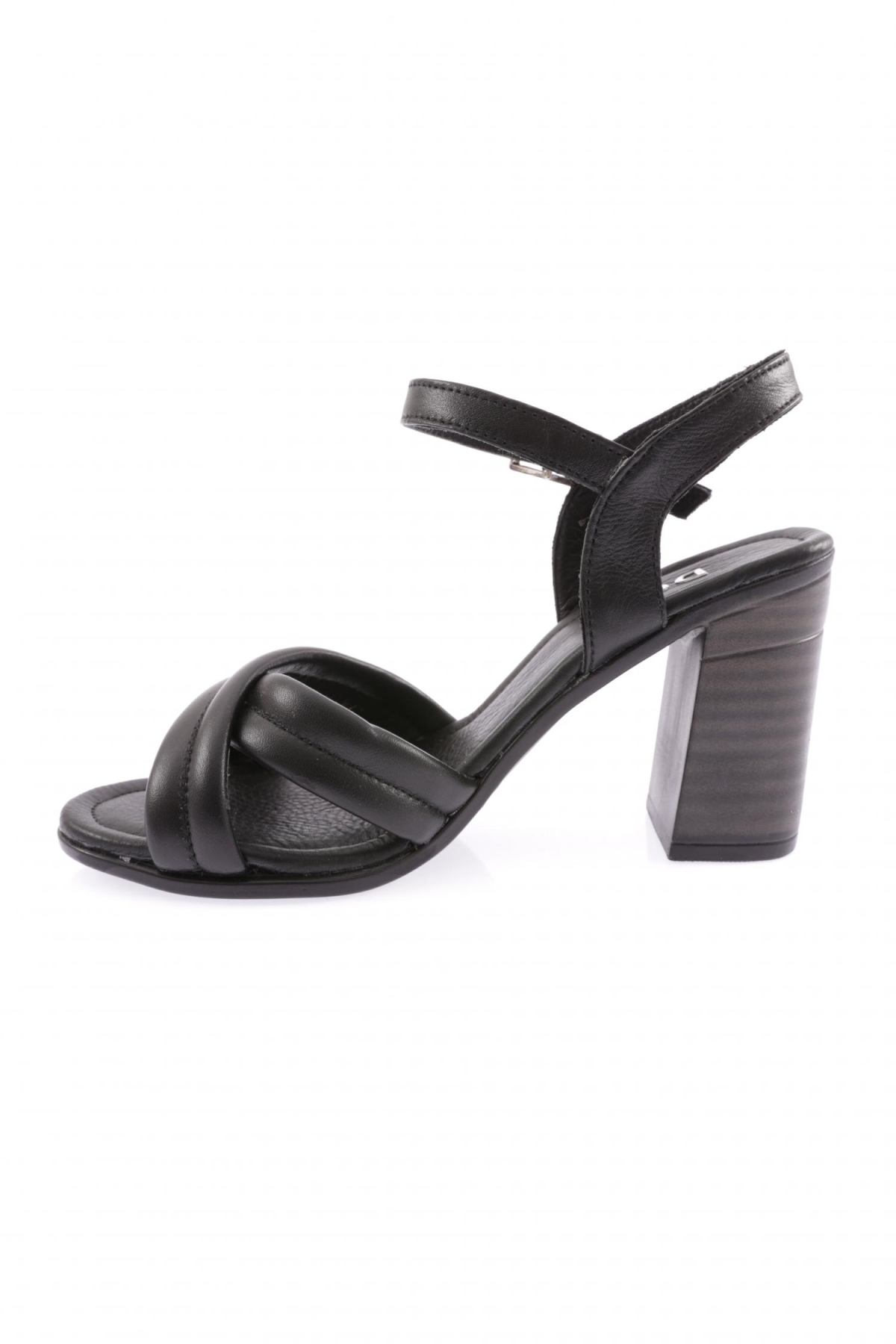 17-06 23Y Kadin Çapraz Bantli Bilekten Bağli Topuklu Sandalet - Görsel 4