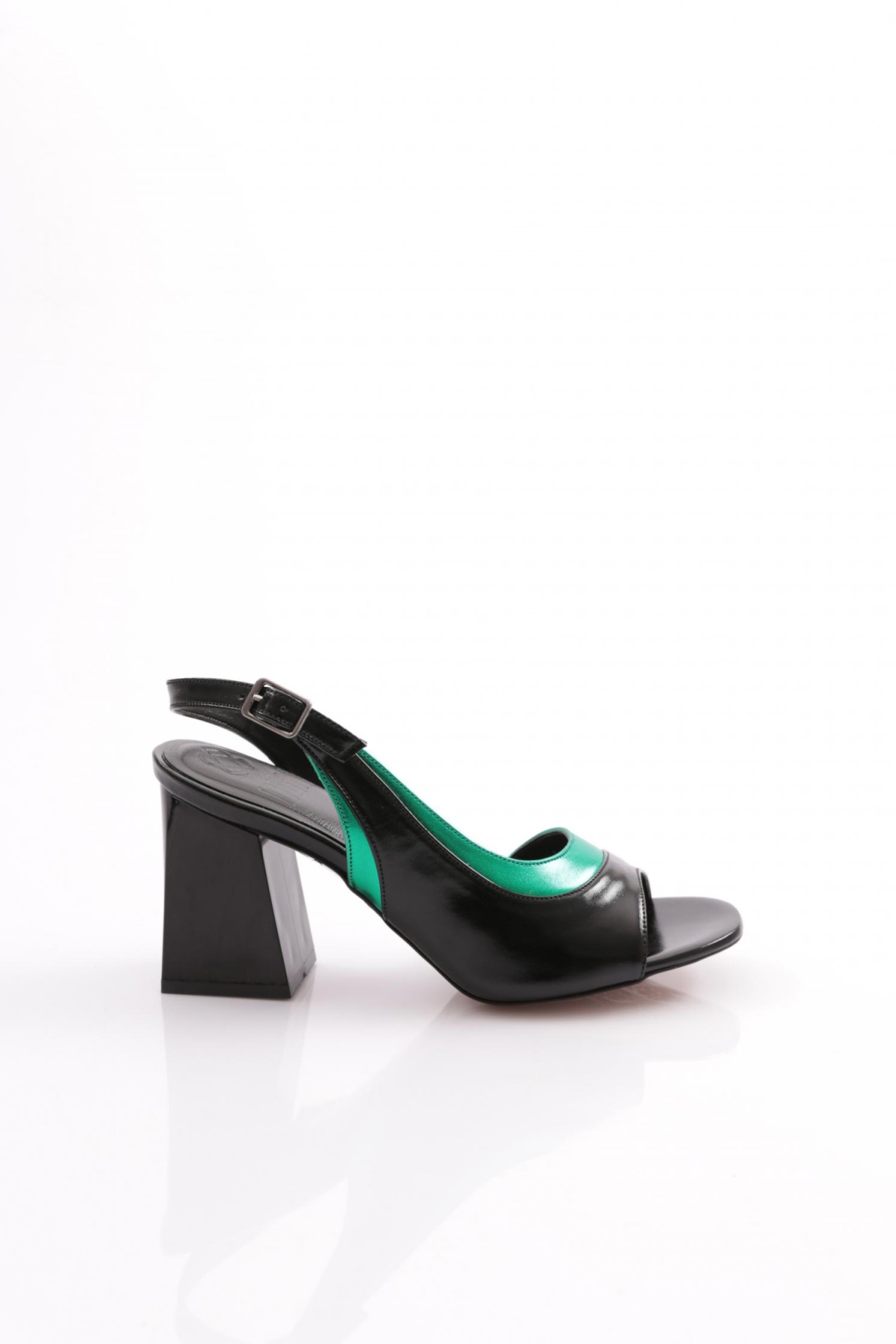 834-23Y Kadin Kalin Bantli Topuklu Sandalet - Görsel 2