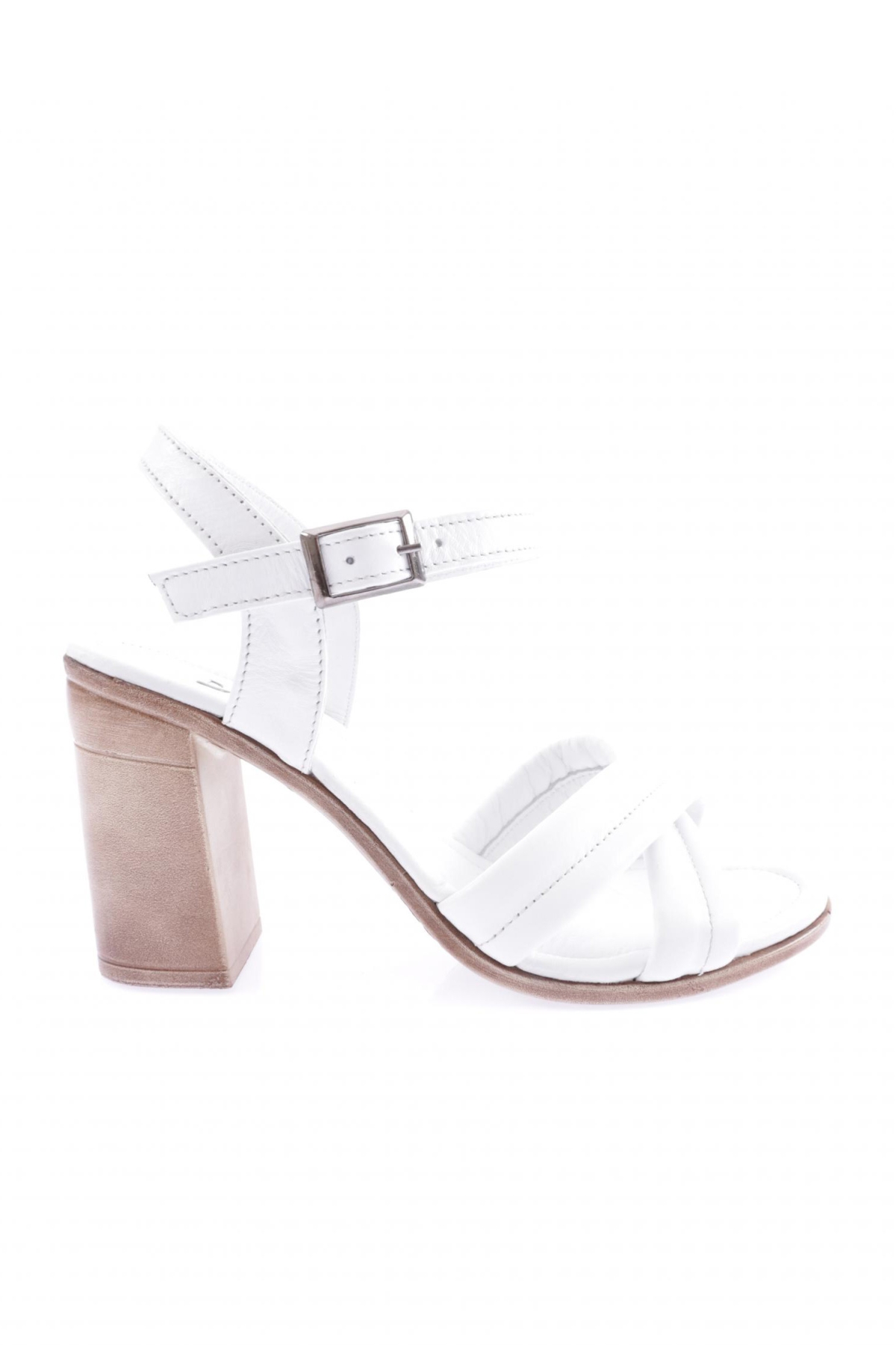 17-06 23Y Kadin Çapraz Bantli Bilekten Bağli Topuklu Sandalet - Görsel 2