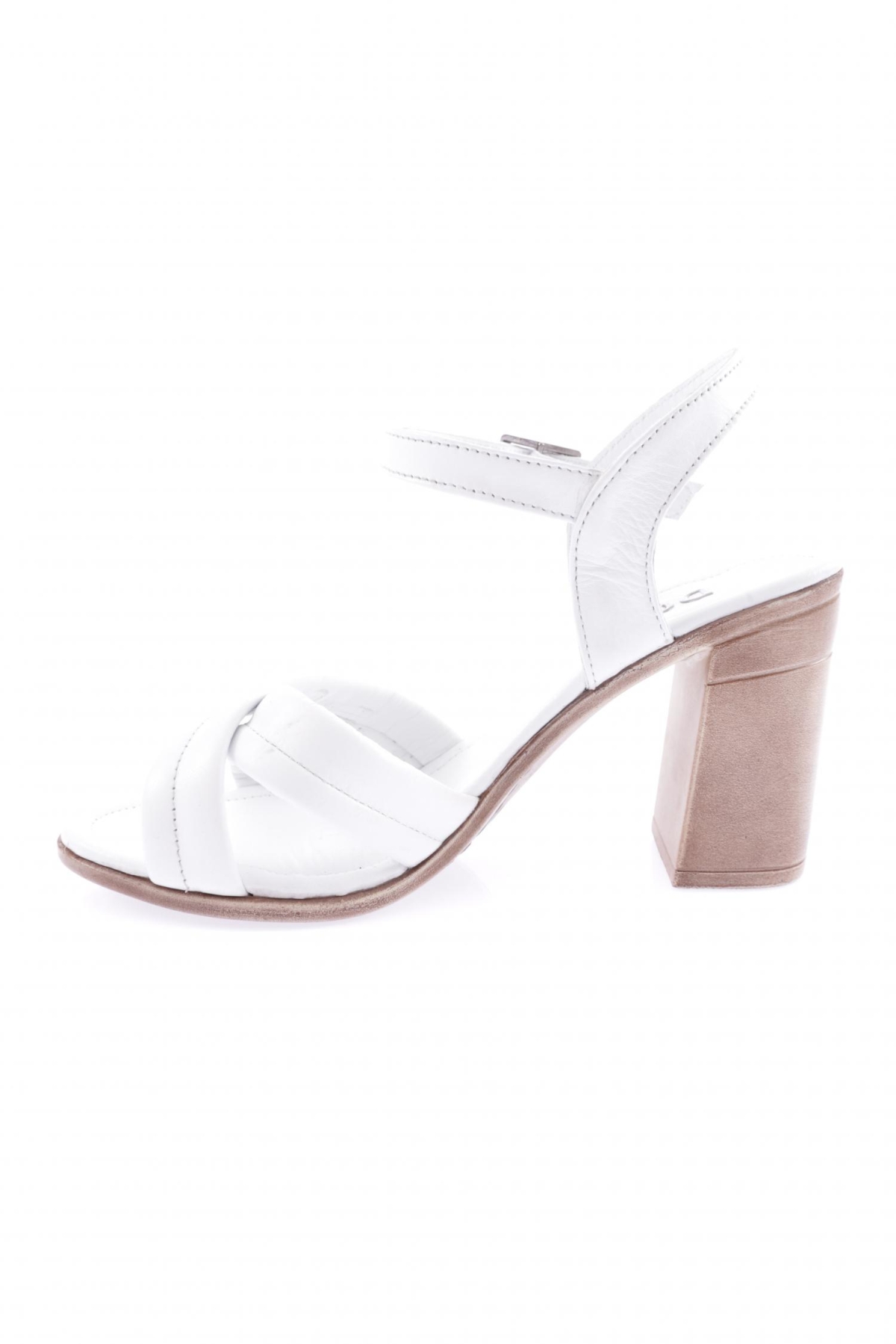 17-06 23Y Kadin Çapraz Bantli Bilekten Bağli Topuklu Sandalet - Görsel 4