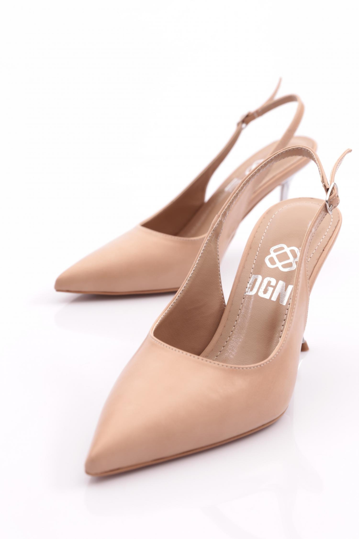 6737 Kadin Arkasi Açik Topuklu Abiye Ayakkabi - Görsel 5