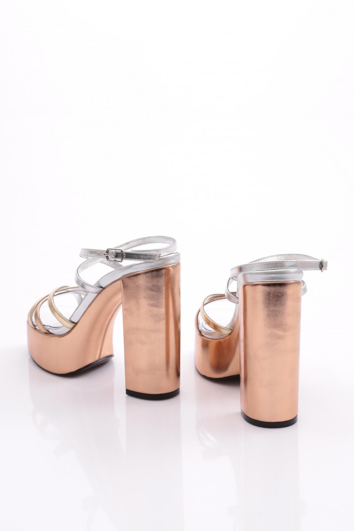 30 Kadin Uzun Platform Topuklu Ayakkabi - Görsel 4