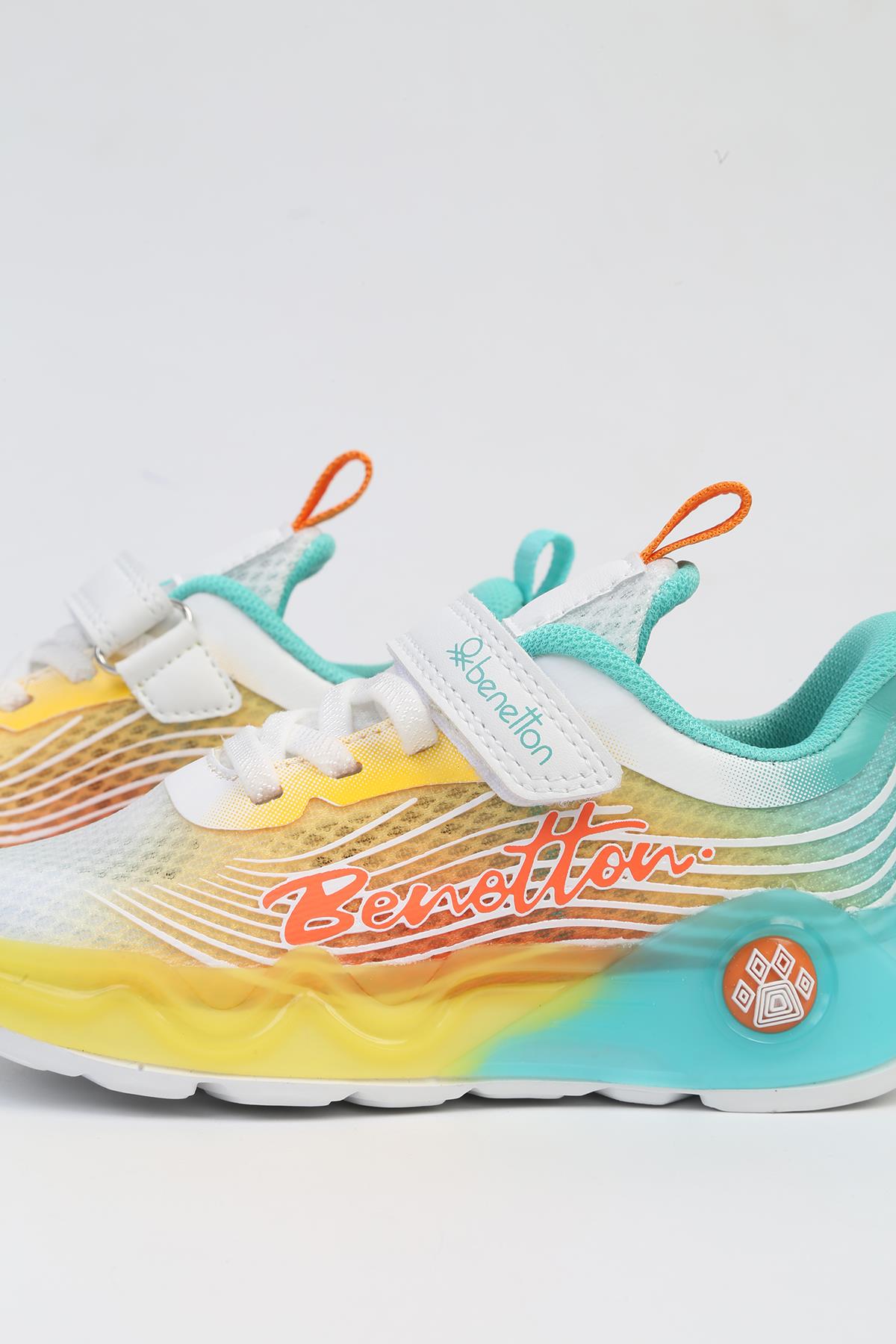 ® İTHAL Beyaz Sari Çocuk Spor Ayakkabı BNI-10277 - Görsel 5