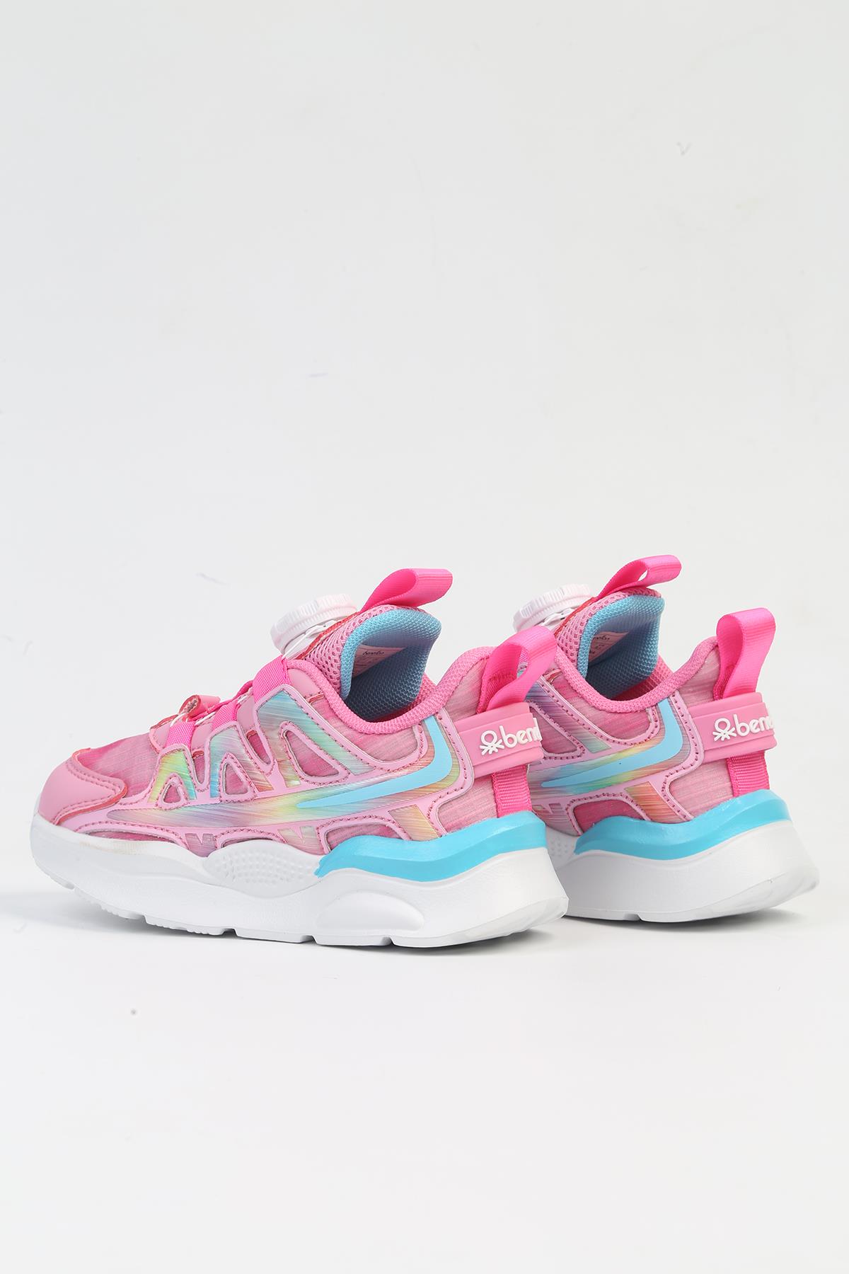 ® İTHAL Pembe Çocuk Bağcık Mekanizmalı Spor Ayakkabı BNI-10256 - Görsel 4