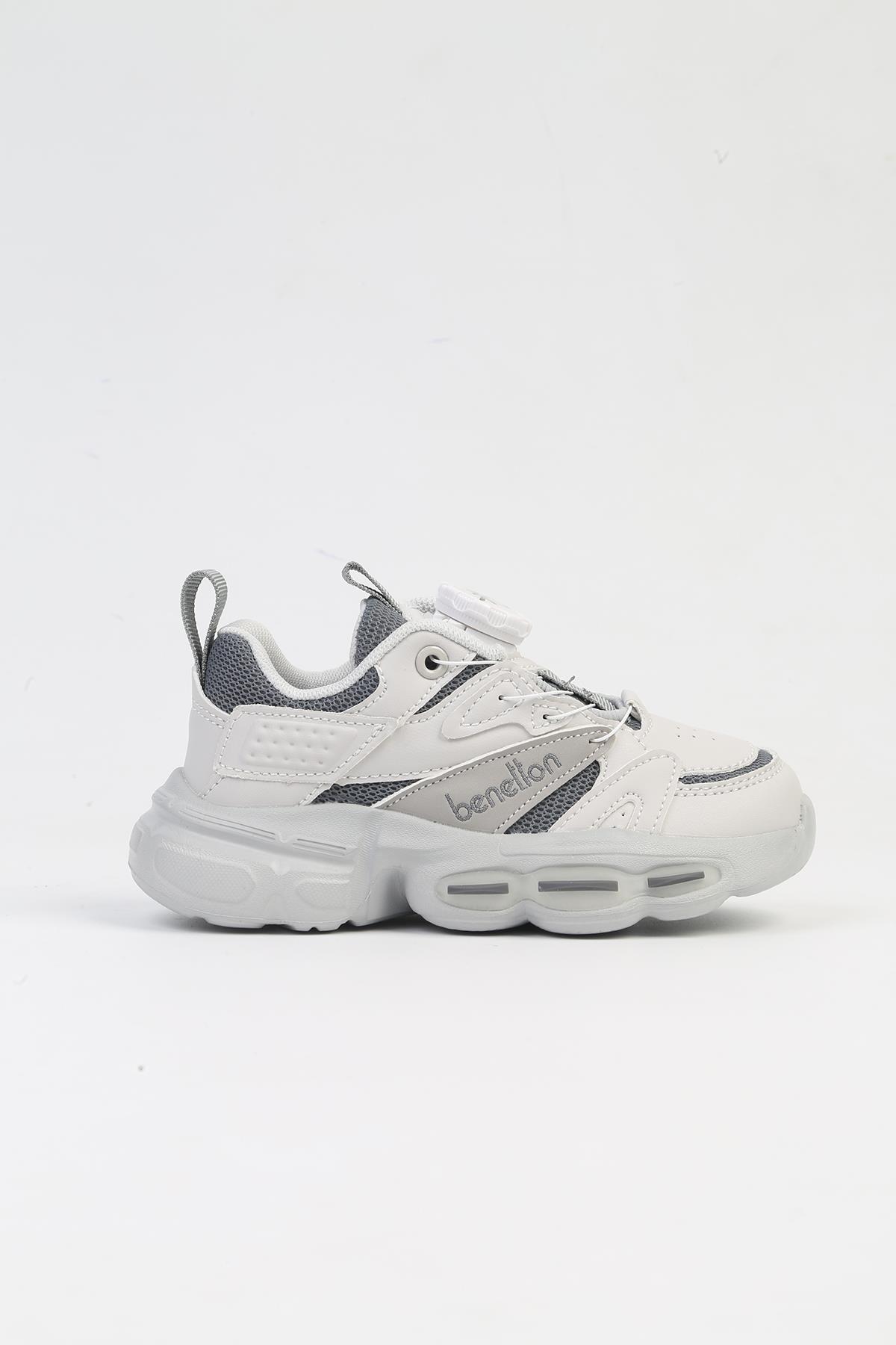 ® İTHAL Gri Çocuk Bağcık Mekanizmalı Spor Ayakkabı BNI-10255 - Görsel 2