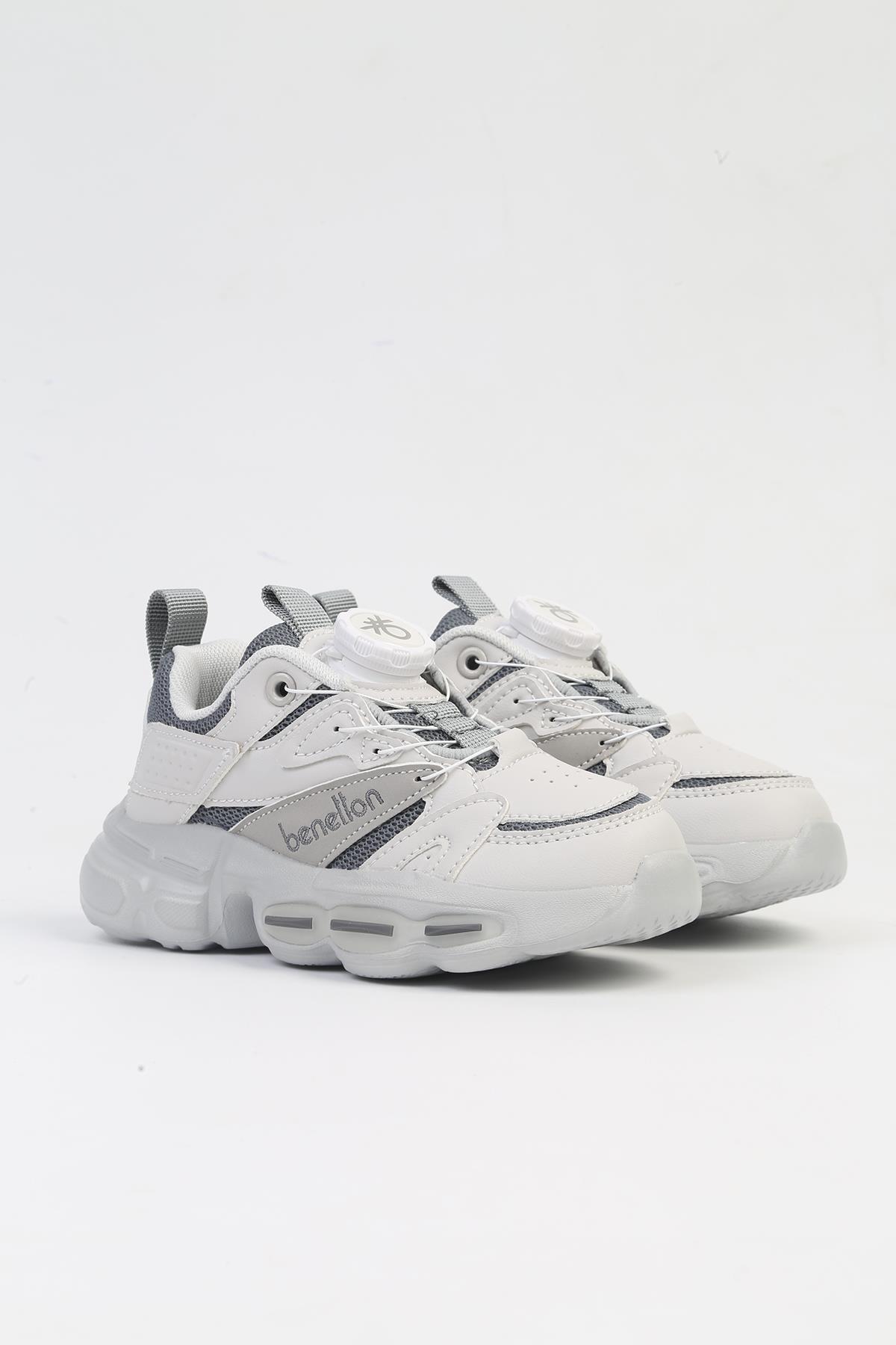 ® İTHAL Gri Çocuk Bağcık Mekanizmalı Spor Ayakkabı BNI-10255 - Görsel 3