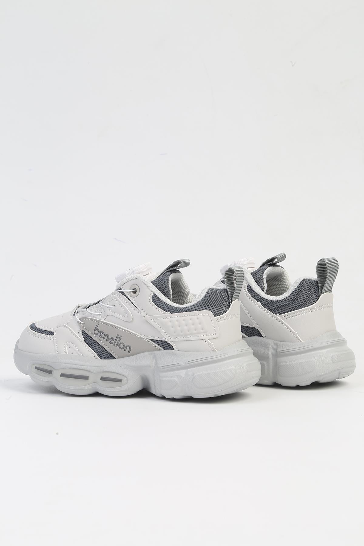 ® İTHAL Gri Çocuk Bağcık Mekanizmalı Spor Ayakkabı BNI-10255 - Görsel 4