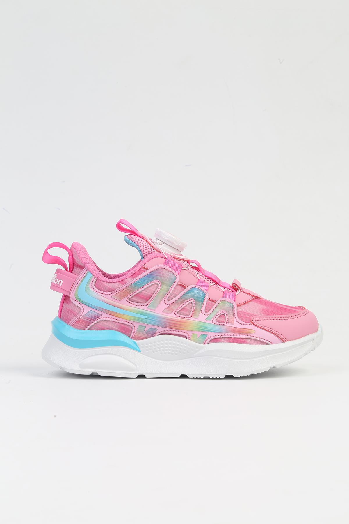 ® İTHAL Pembe Çocuk Bağcık Mekanizmalı Spor Ayakkabı BNI-10254 - Görsel 2