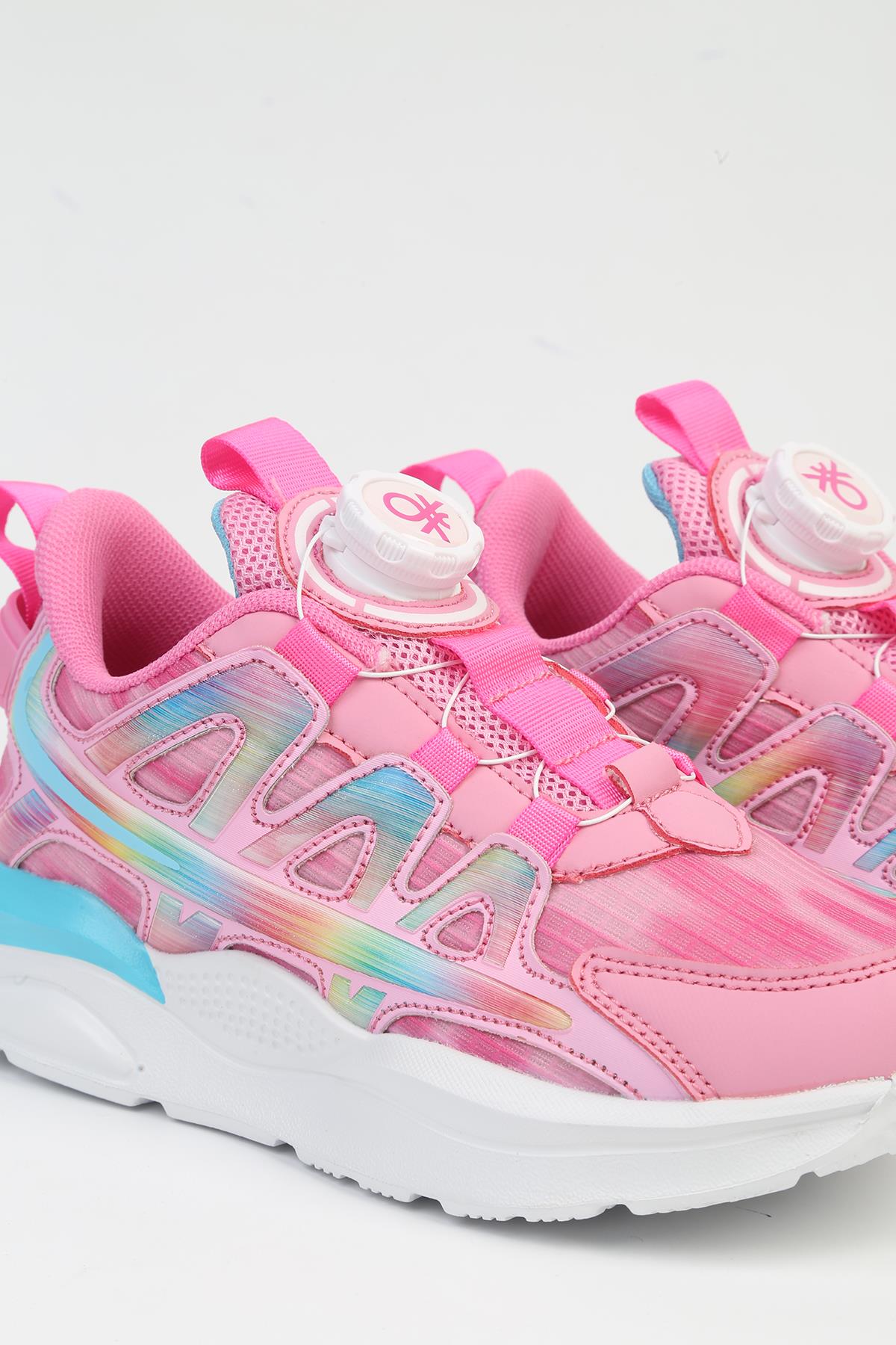 ® İTHAL Pembe Çocuk Bağcık Mekanizmalı Spor Ayakkabı BNI-10254 - Görsel 4