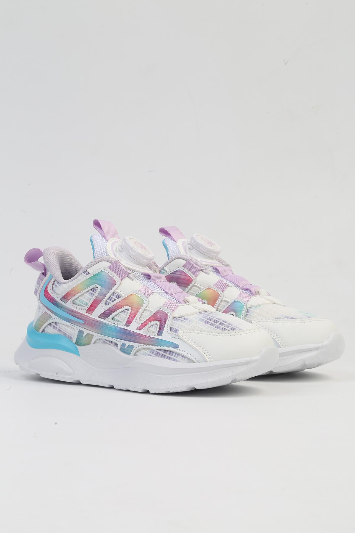 ® İTHAL Beyaz Çocuk Bağcık Mekanizmalı Spor Ayakkabı BNI-10254 - Görsel 3