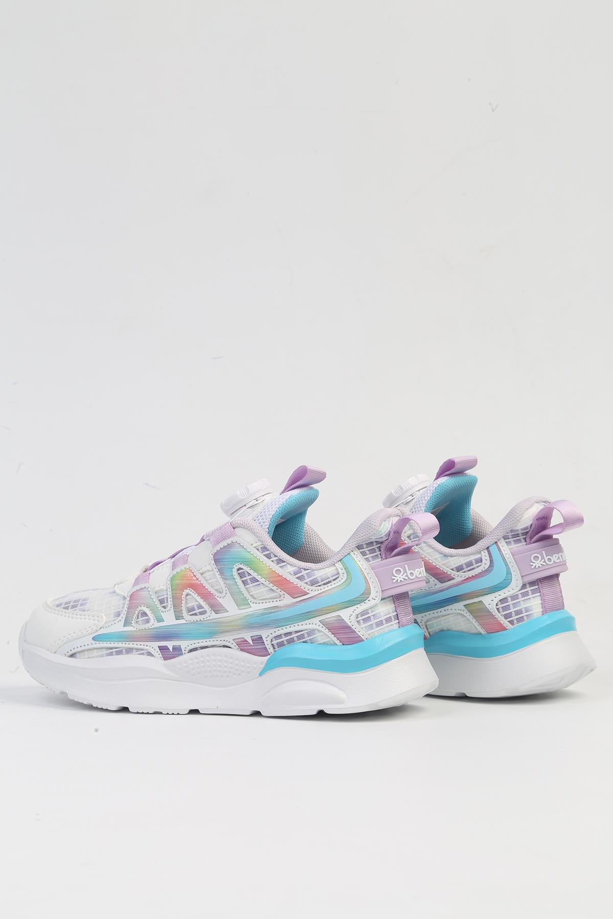 ® İTHAL Beyaz Çocuk Bağcık Mekanizmalı Spor Ayakkabı BNI-10254 - Görsel 4