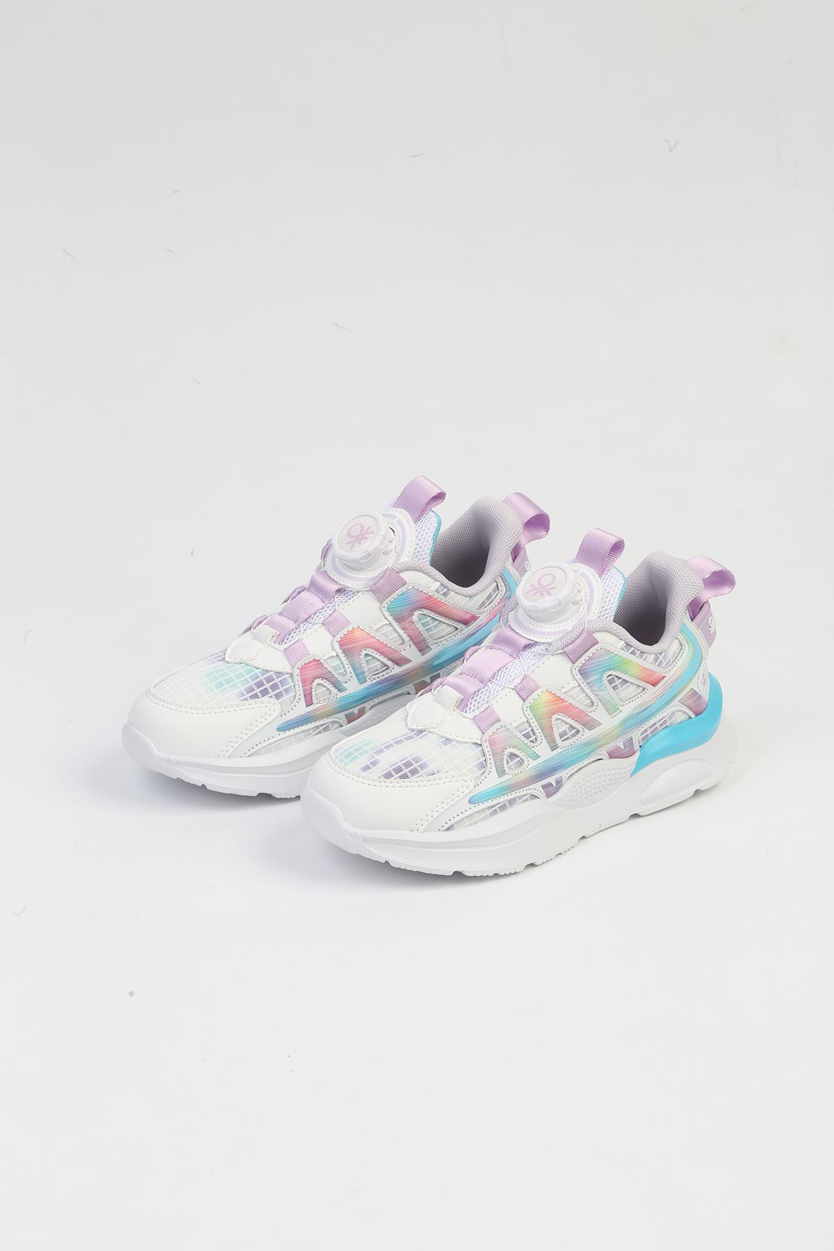 ® İTHAL Beyaz Çocuk Bağcık Mekanizmalı Spor Ayakkabı BNI-10254 - Görsel 6