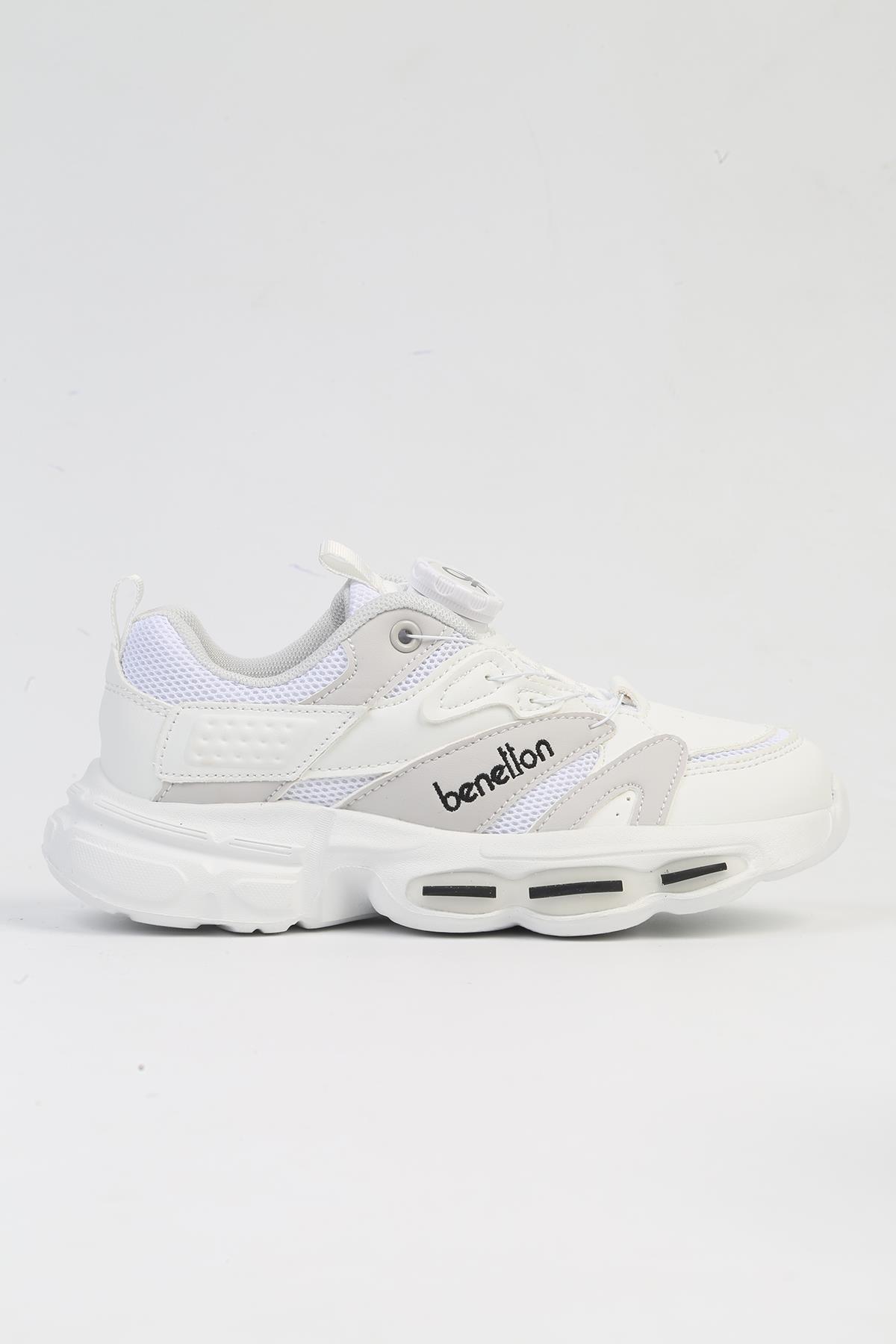 ® İTHAL Beyaz Çocuk Bağcık Mekanizmalı Spor Ayakkabı BNI-10253 - Görsel 2