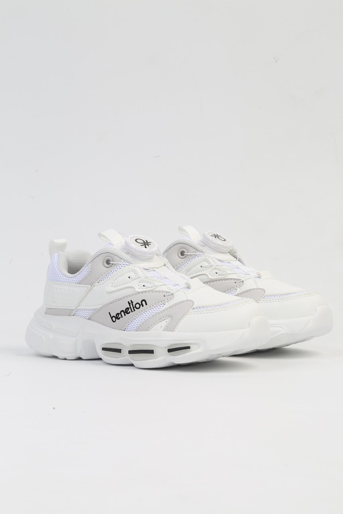 ® İTHAL Beyaz Çocuk Bağcık Mekanizmalı Spor Ayakkabı BNI-10253 - Görsel 3