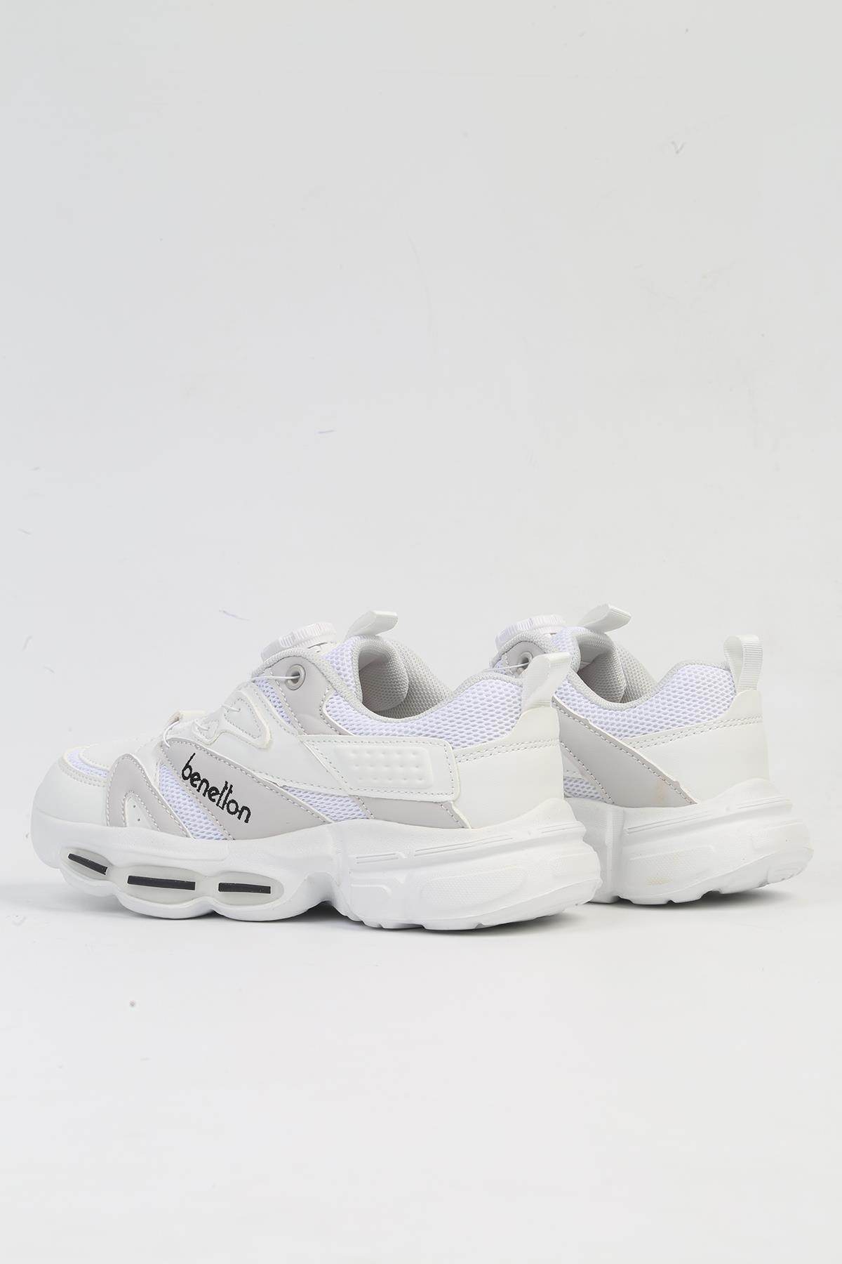 ® İTHAL Beyaz Çocuk Bağcık Mekanizmalı Spor Ayakkabı BNI-10253 - Görsel 4