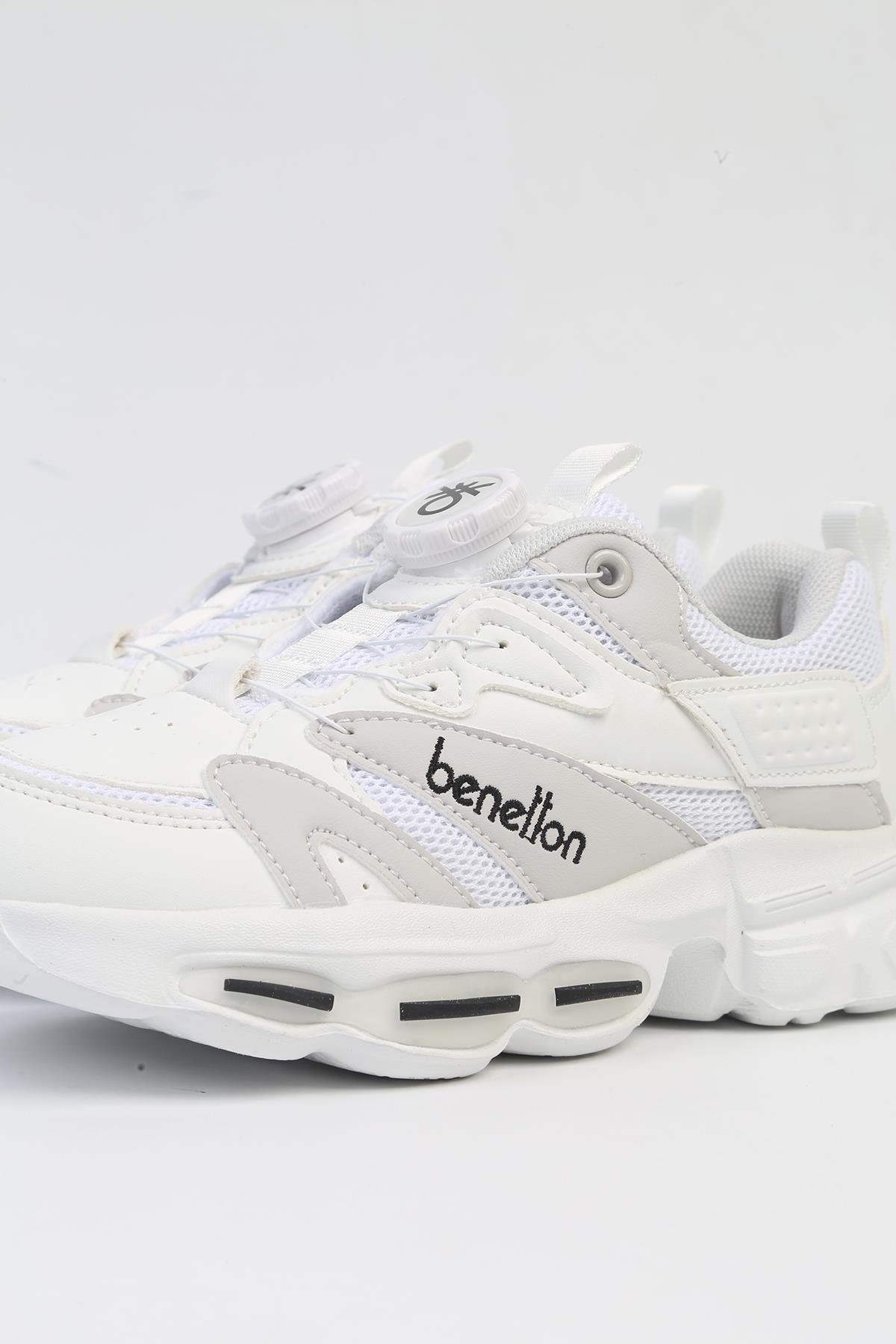 ® İTHAL Beyaz Çocuk Bağcık Mekanizmalı Spor Ayakkabı BNI-10253 - Görsel 5