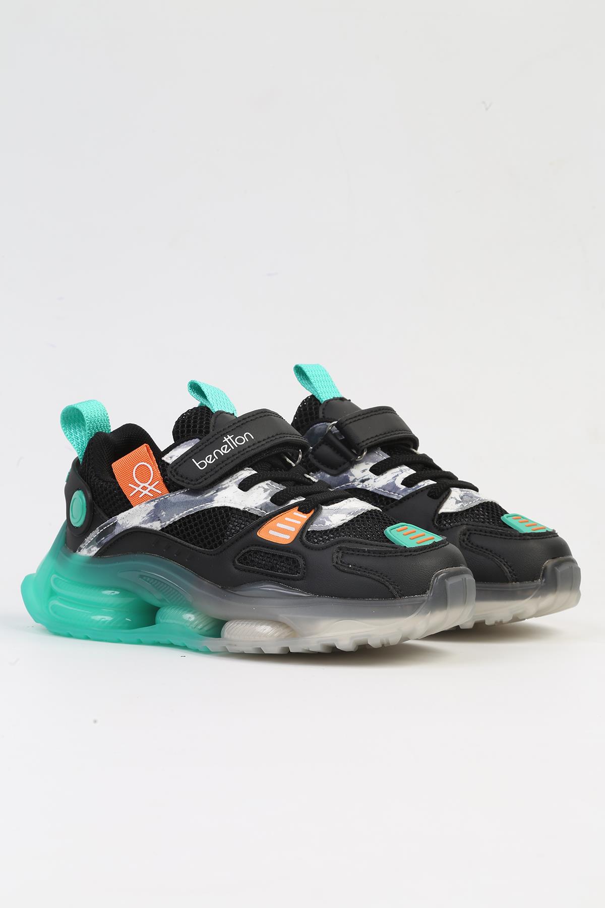 Benetton ® İTHAL Siyah Çocuk Spor Ayakkabı BNI-10275 - Görsel 3