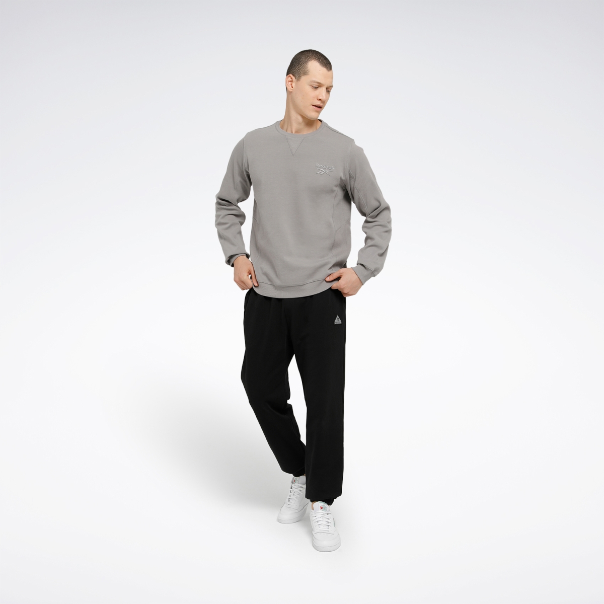 mitra-c-neck-gri-erkek-sweatshirt