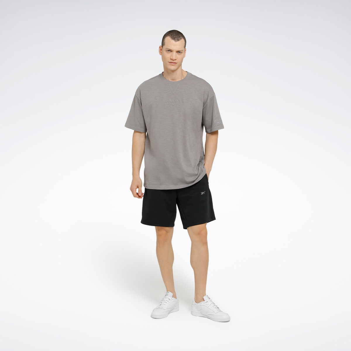 Reebok VALE TEE Gri Erkek Kısa Kol T-Shirt