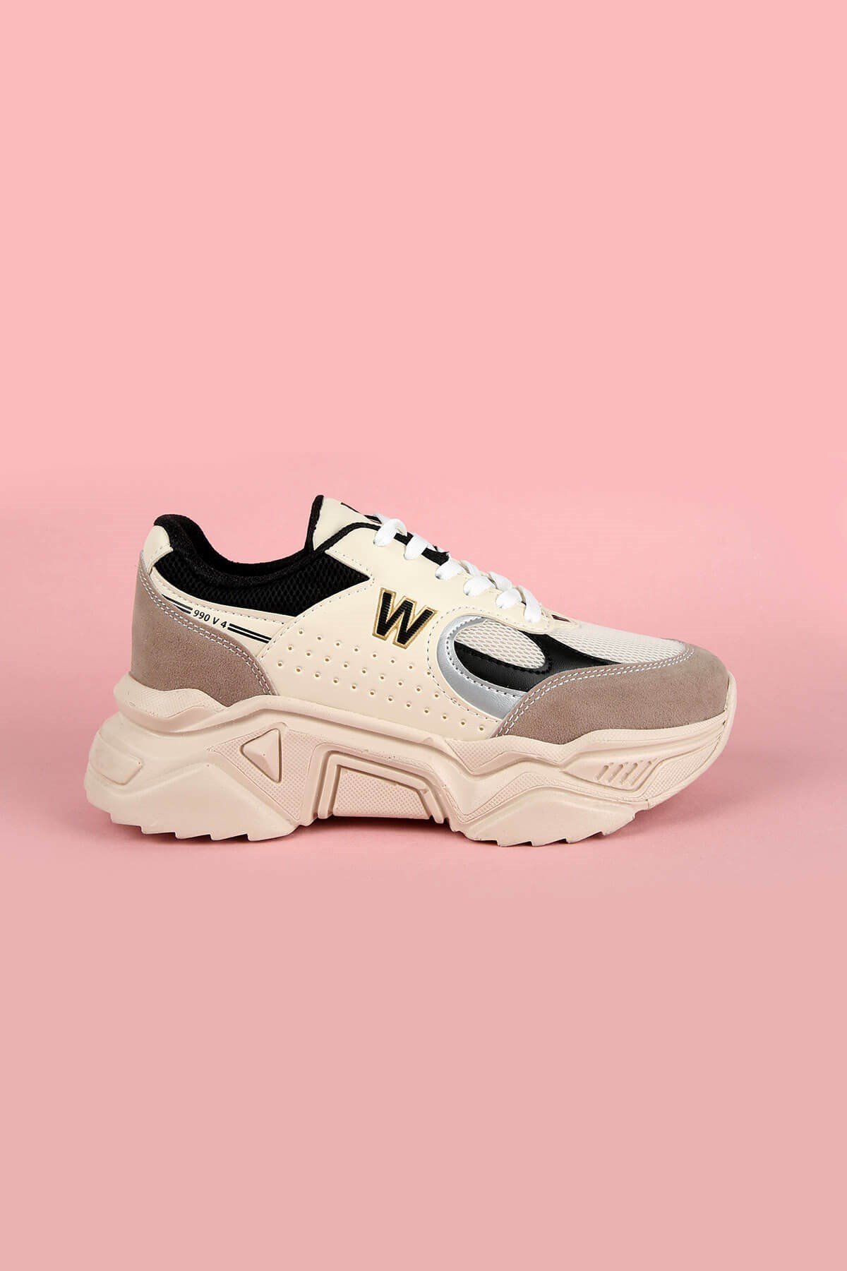 Kadın Anorak Spor Ayakkabı NUDE SİYAH - Görsel 3
