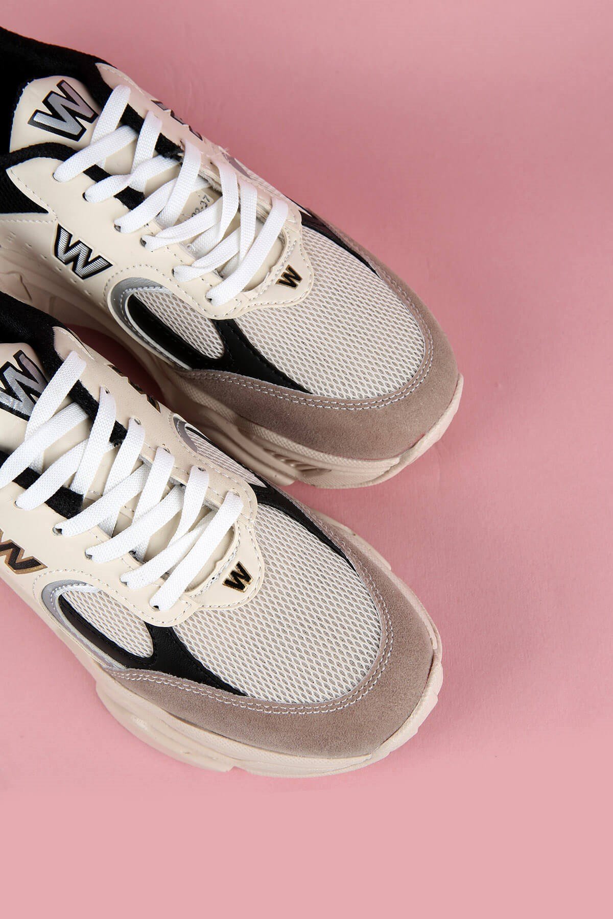 Kadın Anorak Spor Ayakkabı NUDE SİYAH - Görsel 4